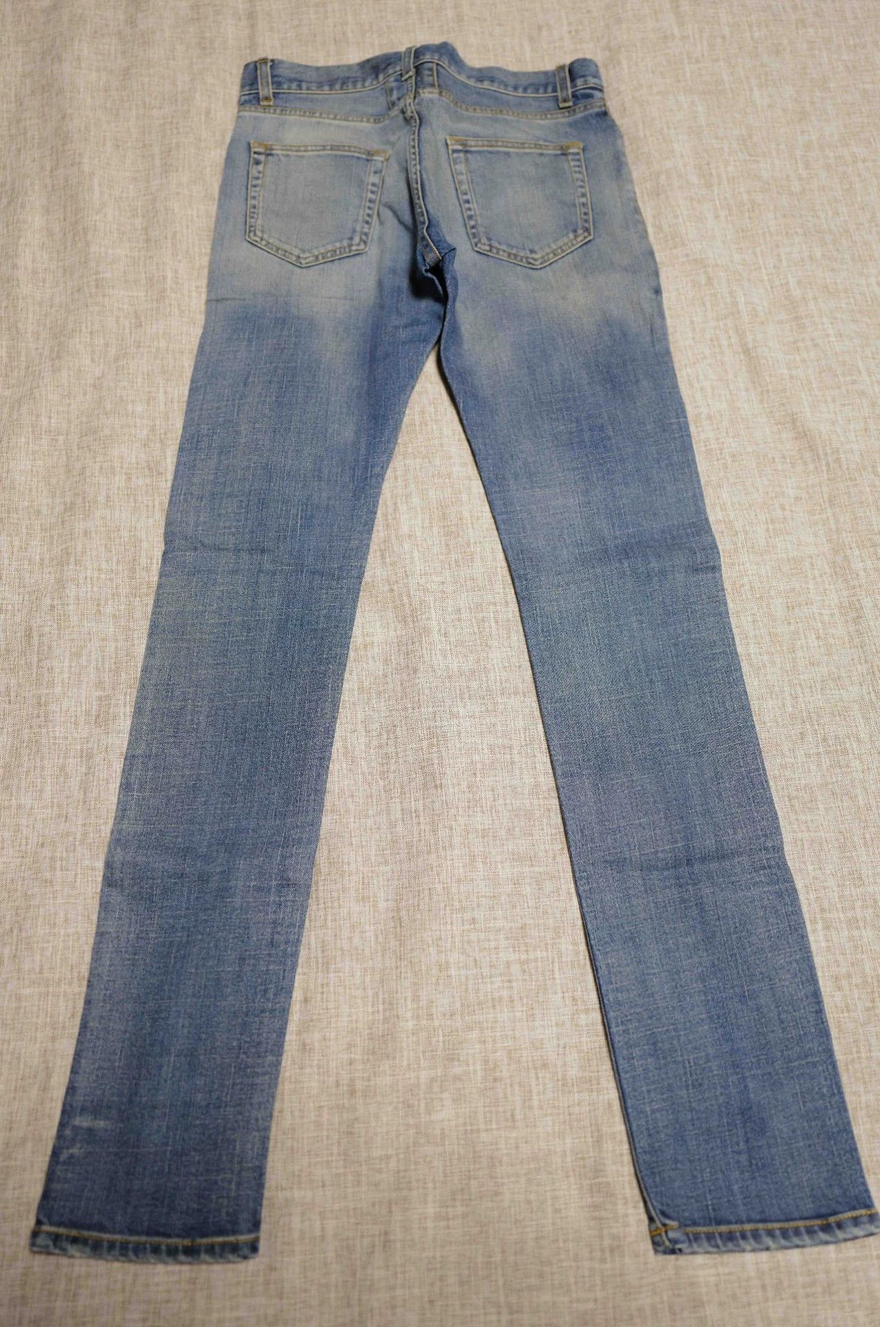 Saint Laurent Paris SLP 13AW Blue D02 Washed Distressed Jeans 29 Size US 29 - 2 Thumbnail