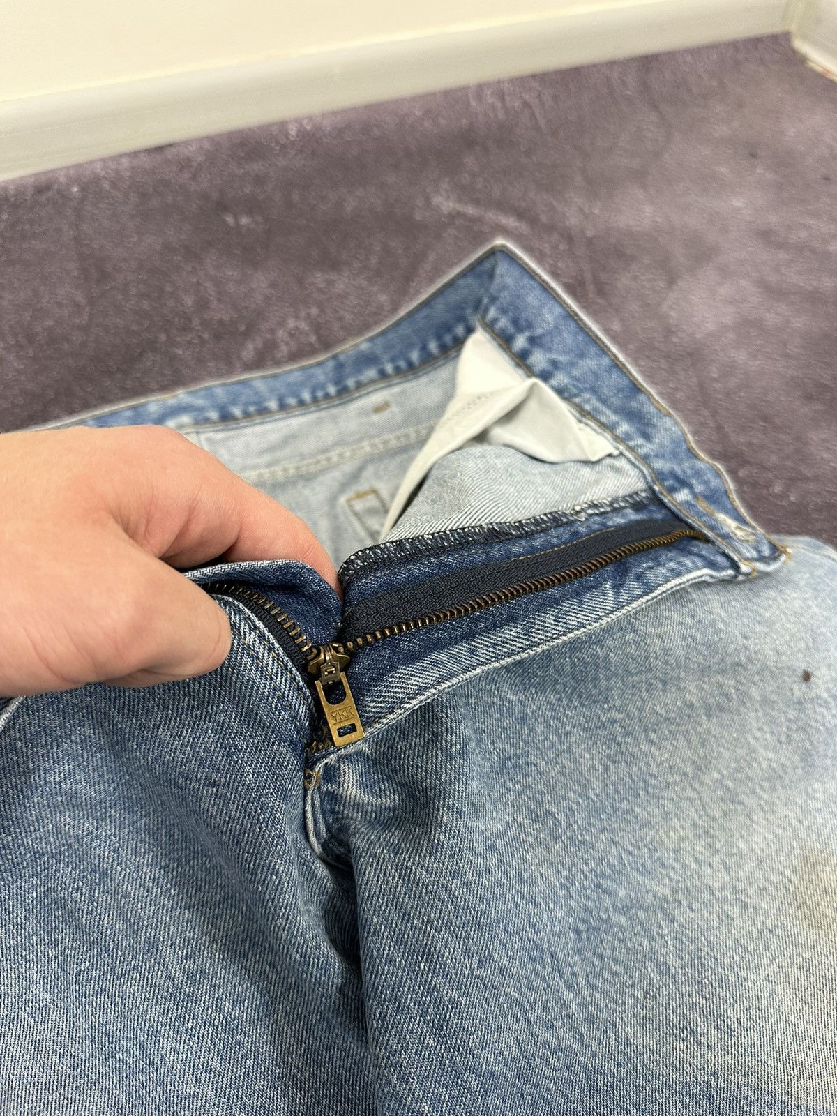 Carhartt Vintage Carhartt Light Blue USA Denim Faded Opium Work Jeans Size US 38 / EU 54 - 14 Thumbnail