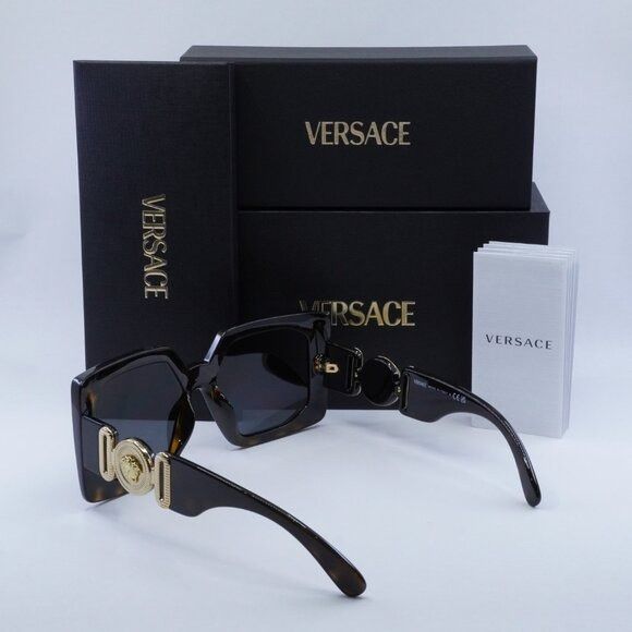 Versace Versace VE4478U 108/87 Sunglasses Havana Square Frame Size ONE SIZE - 10 Thumbnail