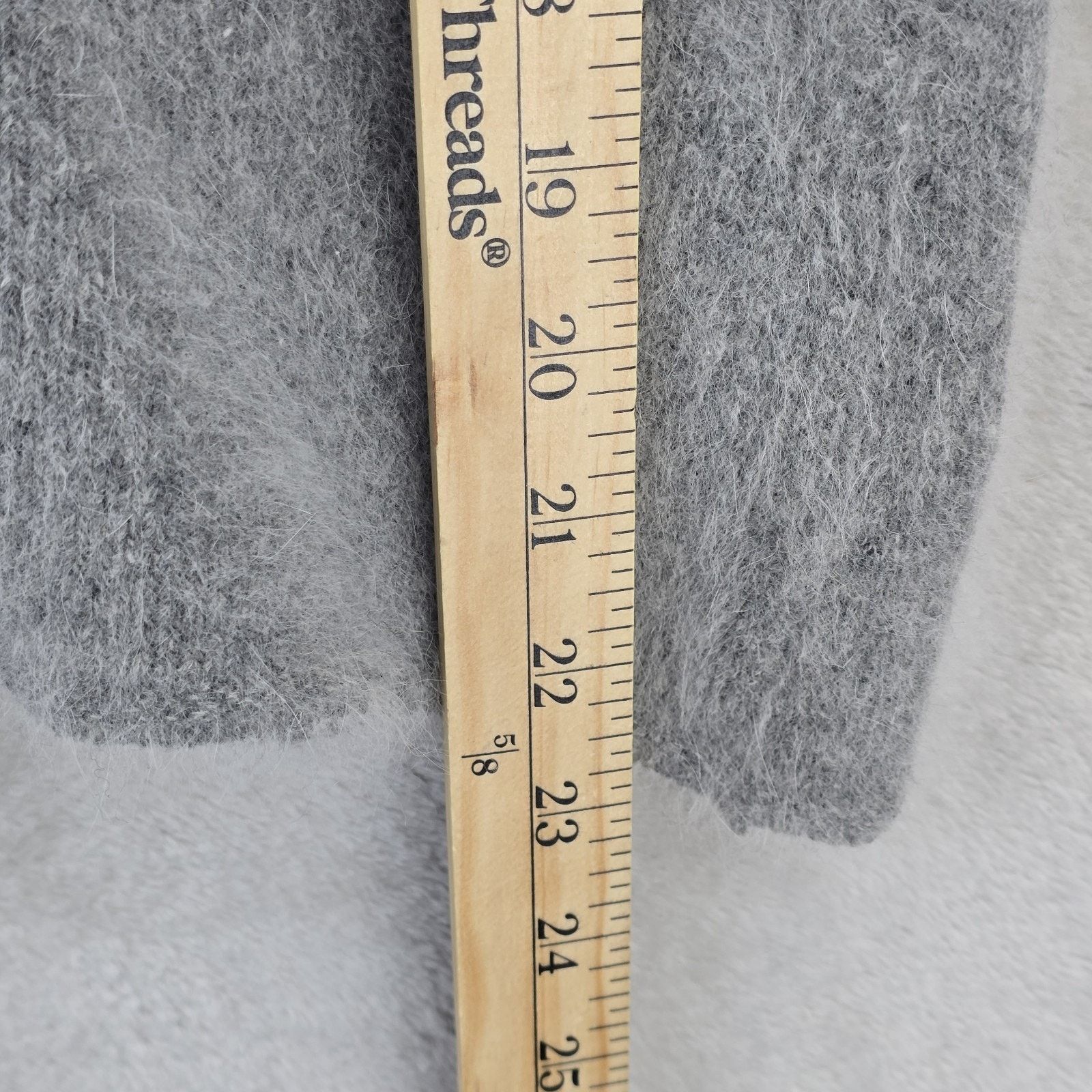 Other Twiggy Womens Too Small Gray Angora Rabbit Hair Wool Sweater Size S / US 4 / IT 40 - 8 Thumbnail