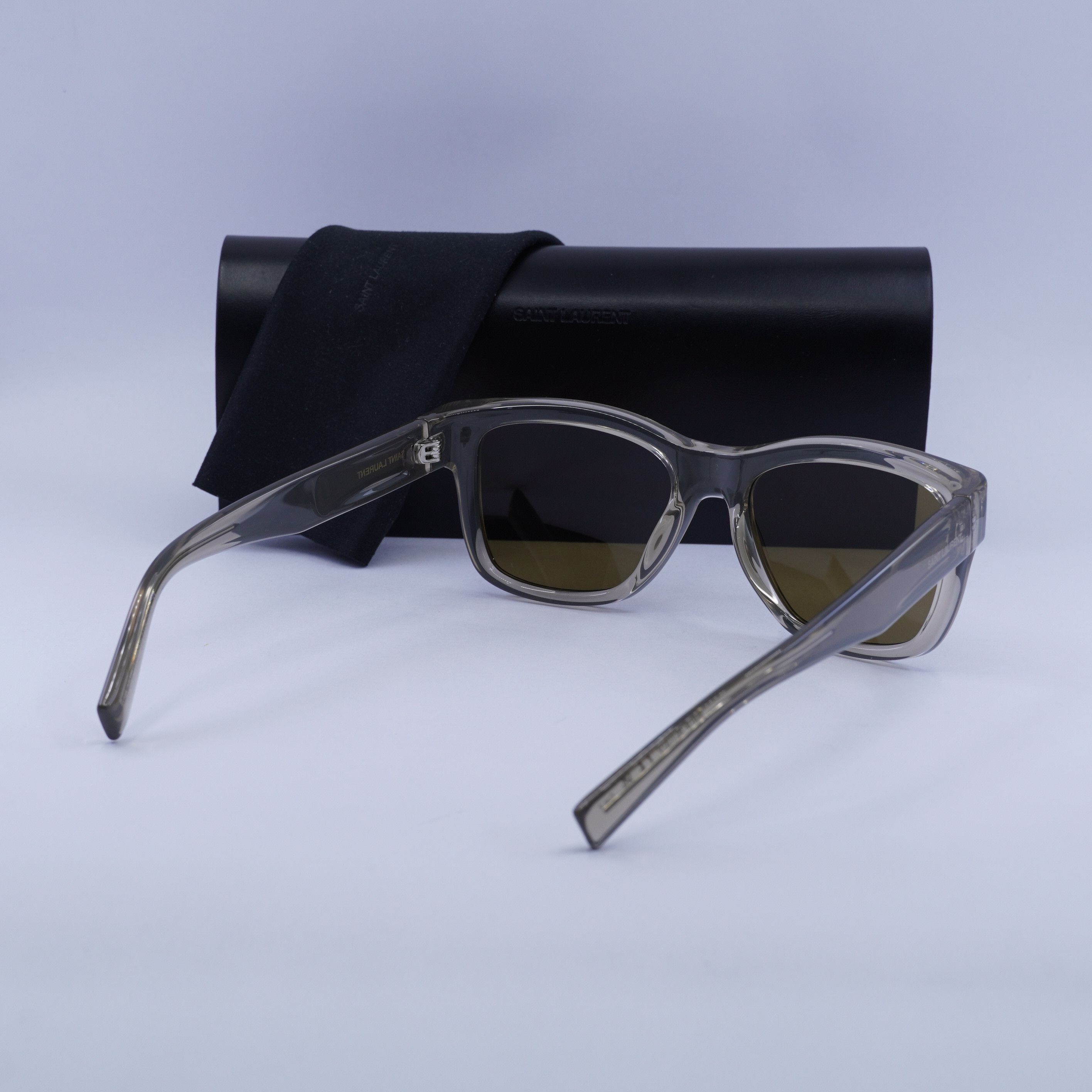Saint Laurent Paris New Saint Laurent SL674 005 Transparent Beige Sunglasses Size ONE SIZE - 9 Thumbnail