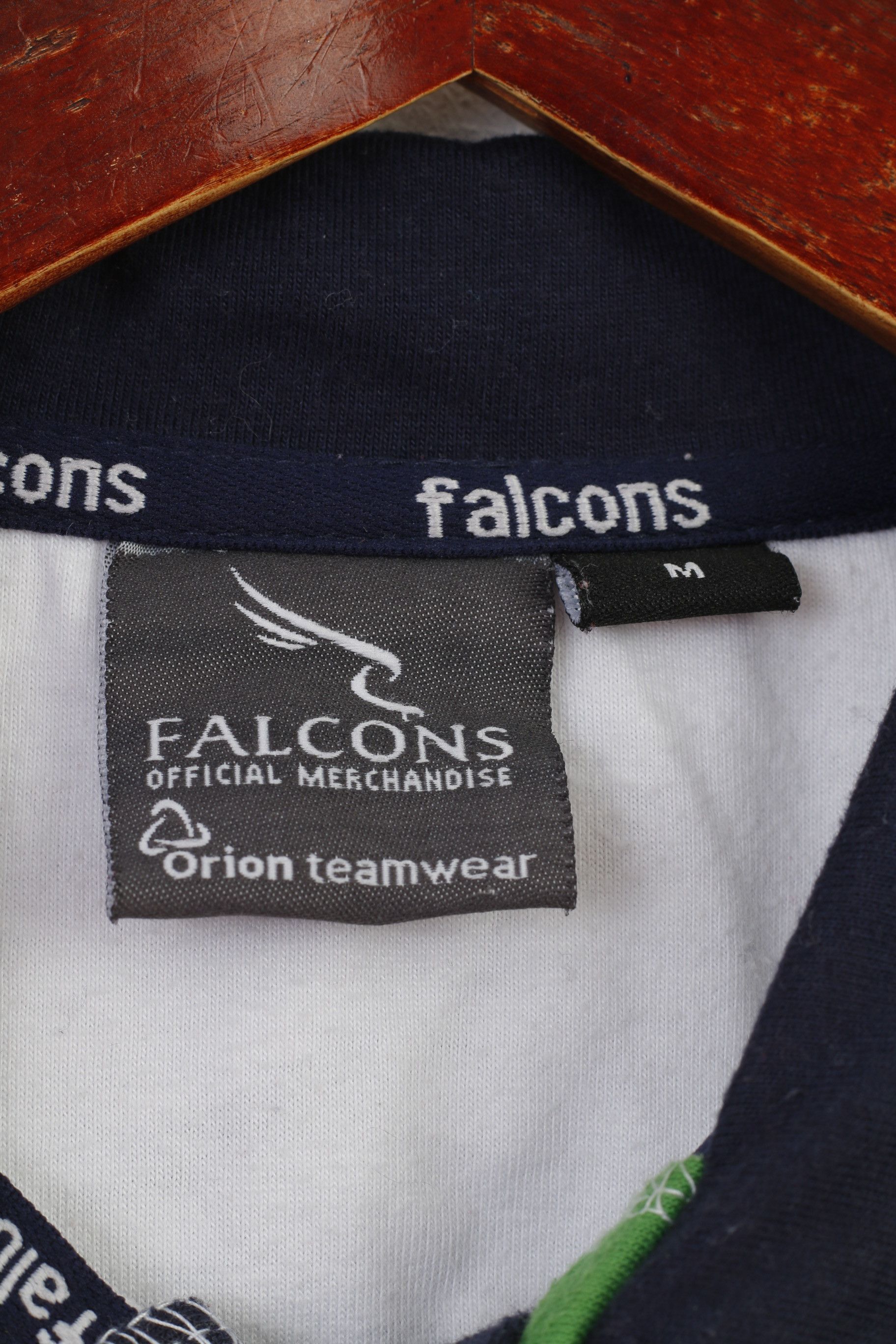 Vintage Falcons Men M Polo Shirt Cotton Navy White American 3339 Size US M / EU 48-50 / 2 - 3 Thumbnail