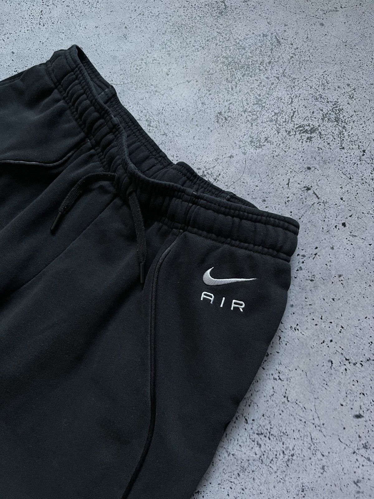 Nike × Vintage Vintage Nike Drill Sweatpants Mini Logo Black Joggers Y2K Size US 30 / EU 46 - 2 Thumbnail