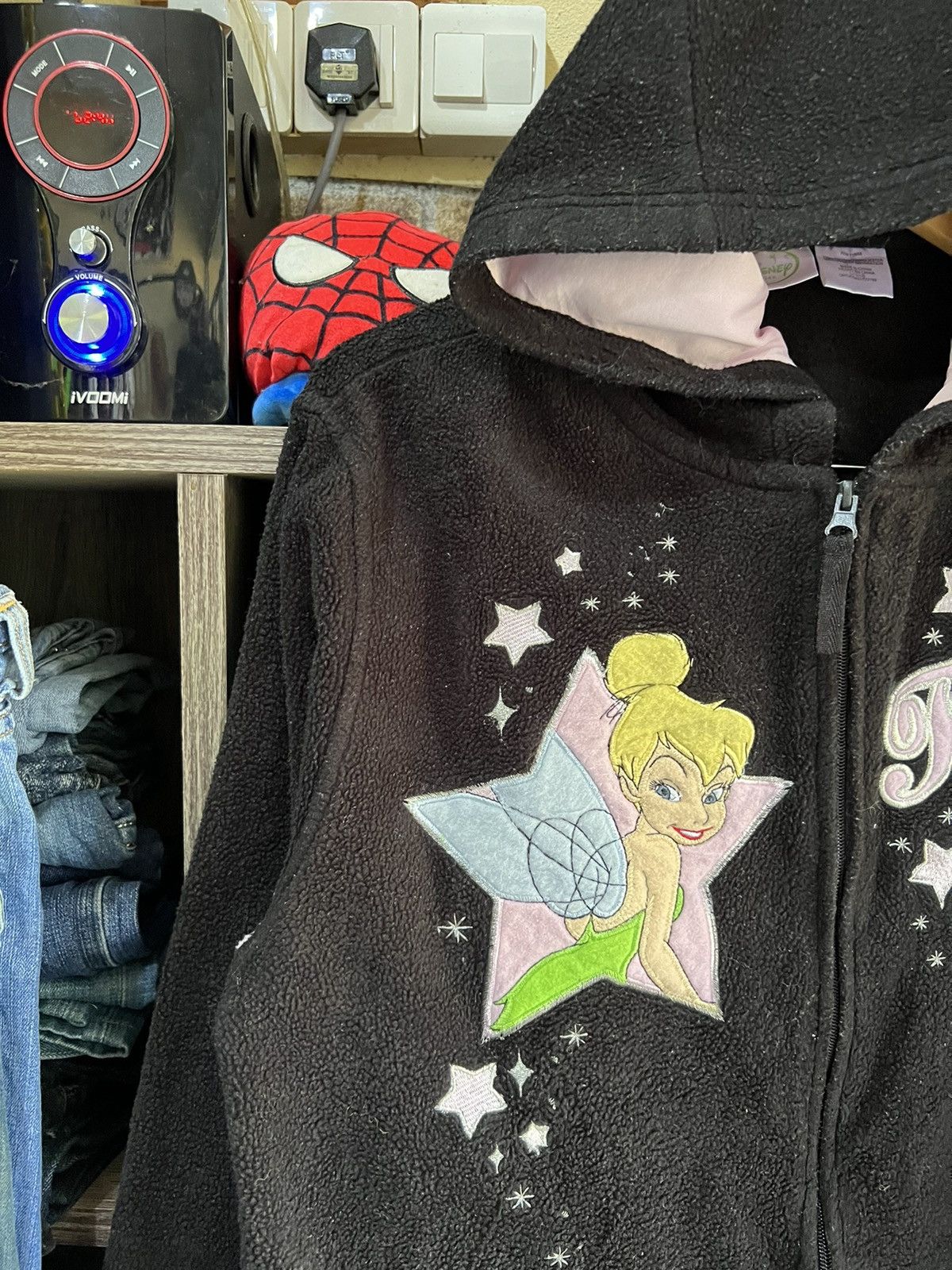 Cartoon Network 🔥Disney Fairies Tinker Bell Fleece Zipper Jacket Size US M / EU 48-50 / 2 - 3 Thumbnail