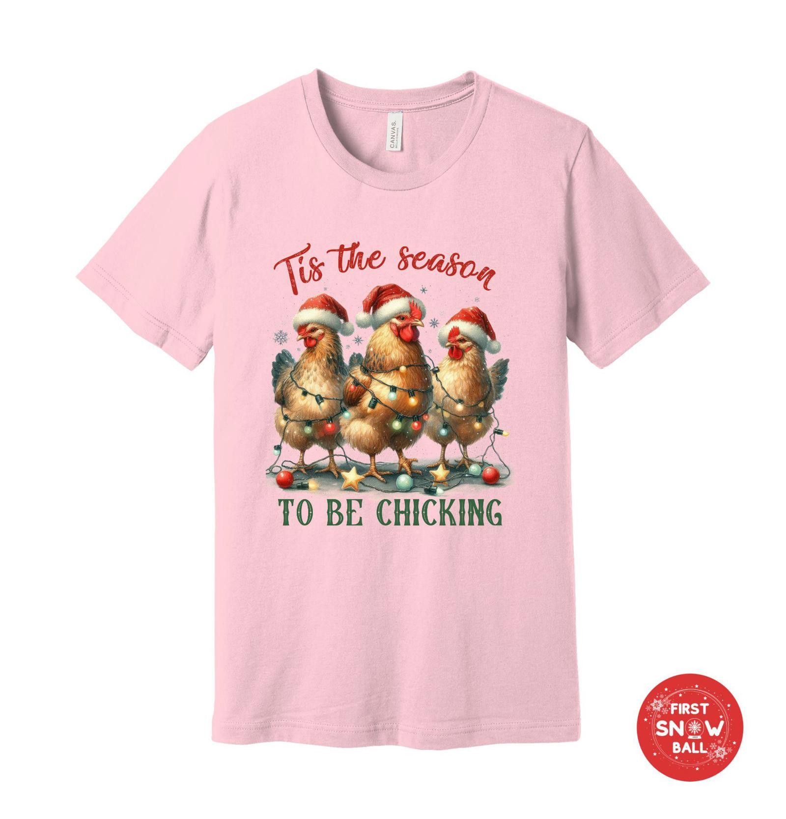 Designer To Be Chickening Christmas T-shirt, Funny Holiday Chicken Size ONE SIZE - 3 Thumbnail