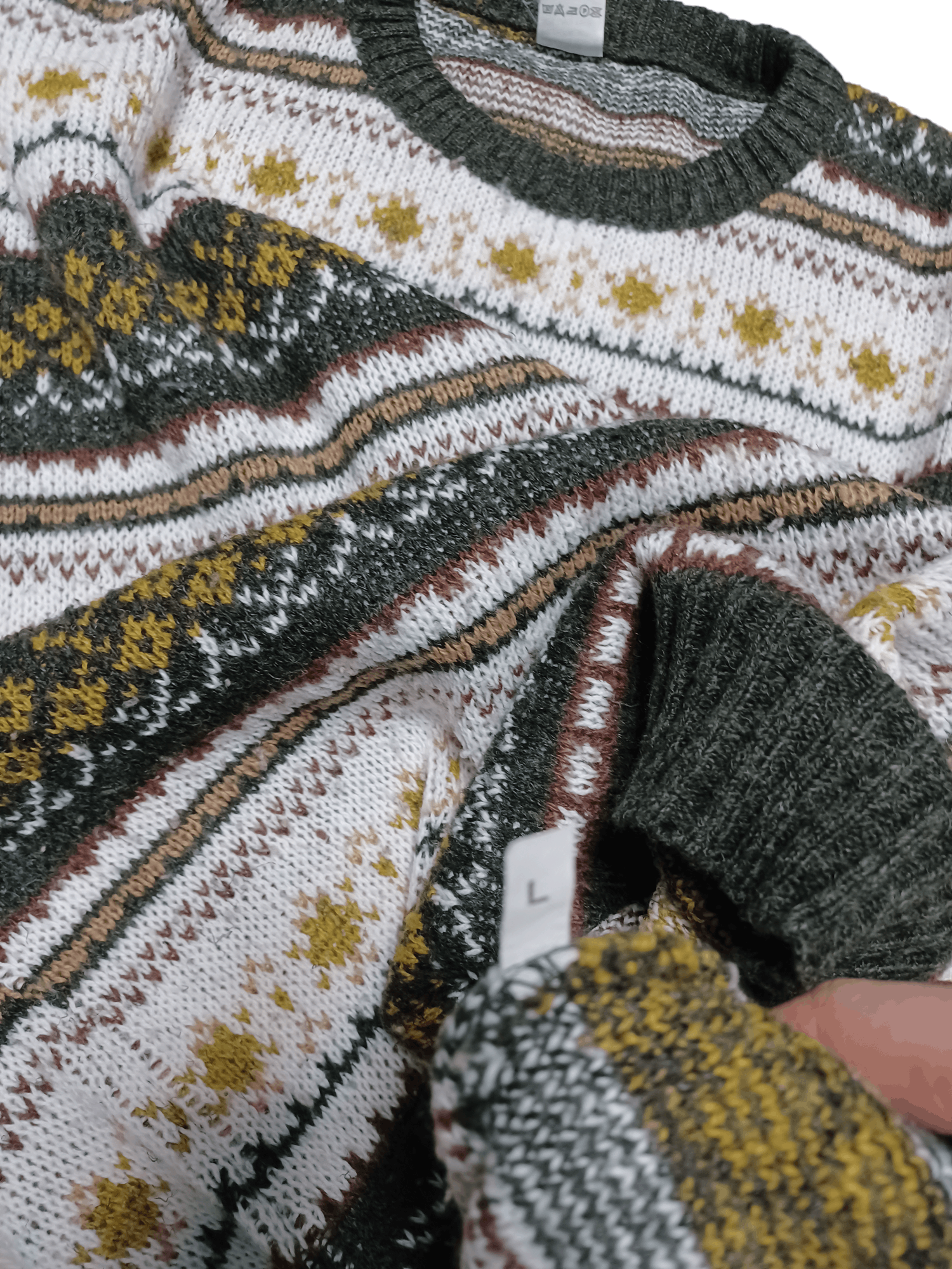 Other MADE IN ITALY OVERSIZE MULTICOLOR WOOL SWEATER Size US L / EU 52-54 / 3 - 3 Thumbnail