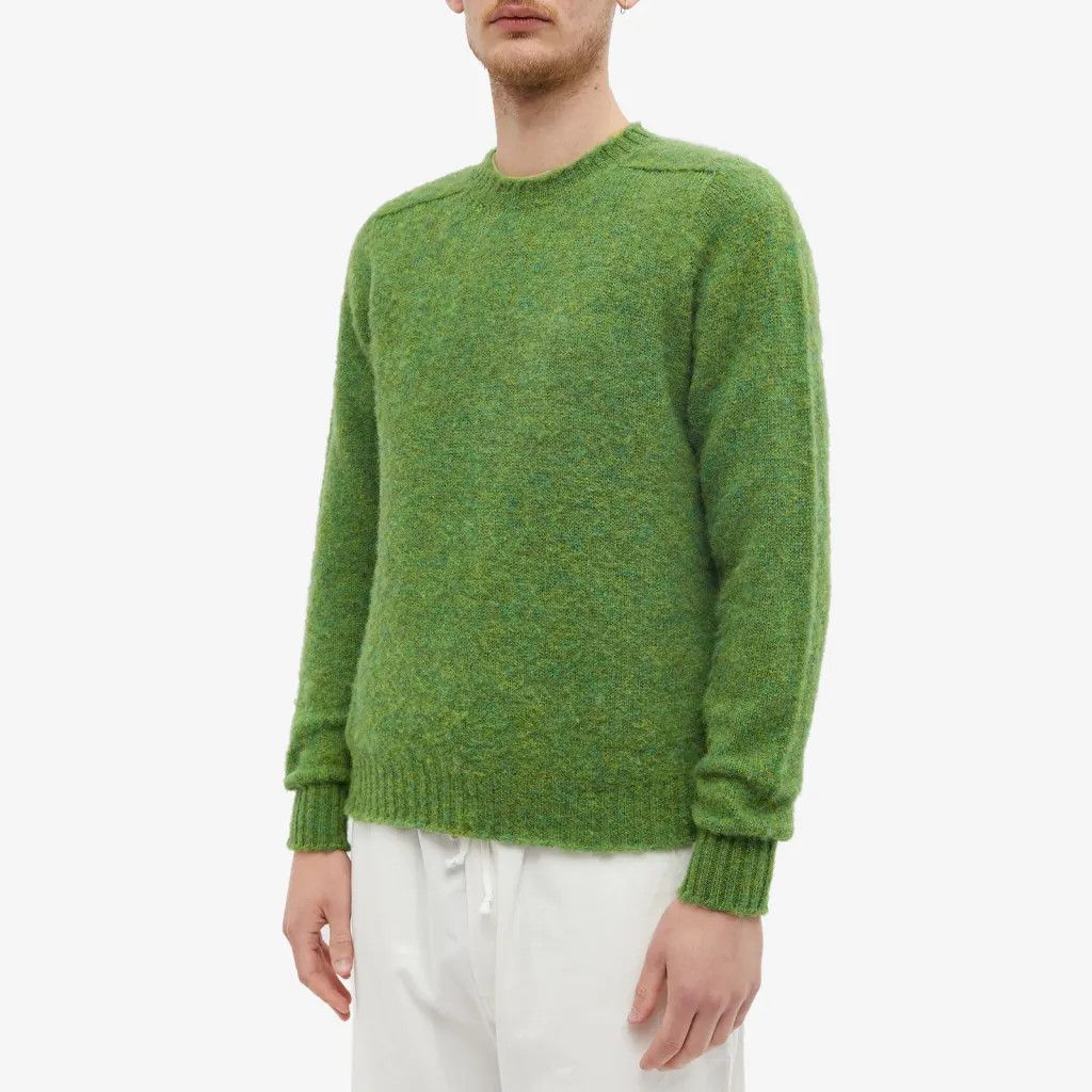 Jamiesons Of Shetland 💚 JAMIESON'S OF SHETLAND BRUSHED CREW KNIT Leprechaun Size US L / EU 52-54 / 3 - 2 Thumbnail