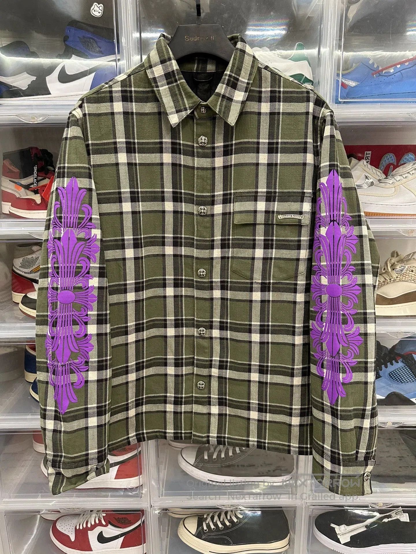 Chrome Hearts chrome hearts purple green plaid shirt jacket. Size US L / EU 52-54 / 3 - 1 Thumbnail