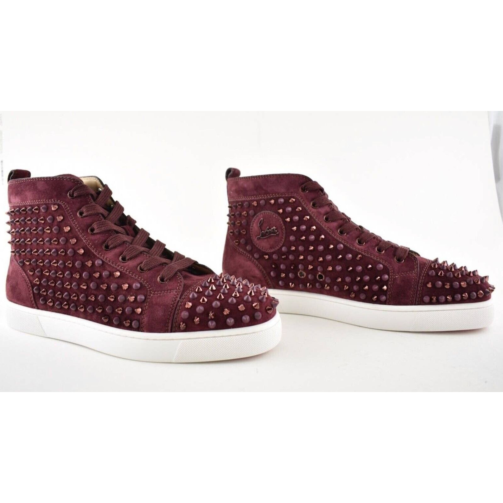 Christian Louboutin Christian Louboutin Mens Louis Flat Spike Prunus Red Mix Size US 7 / EU 40 - 5 Thumbnail