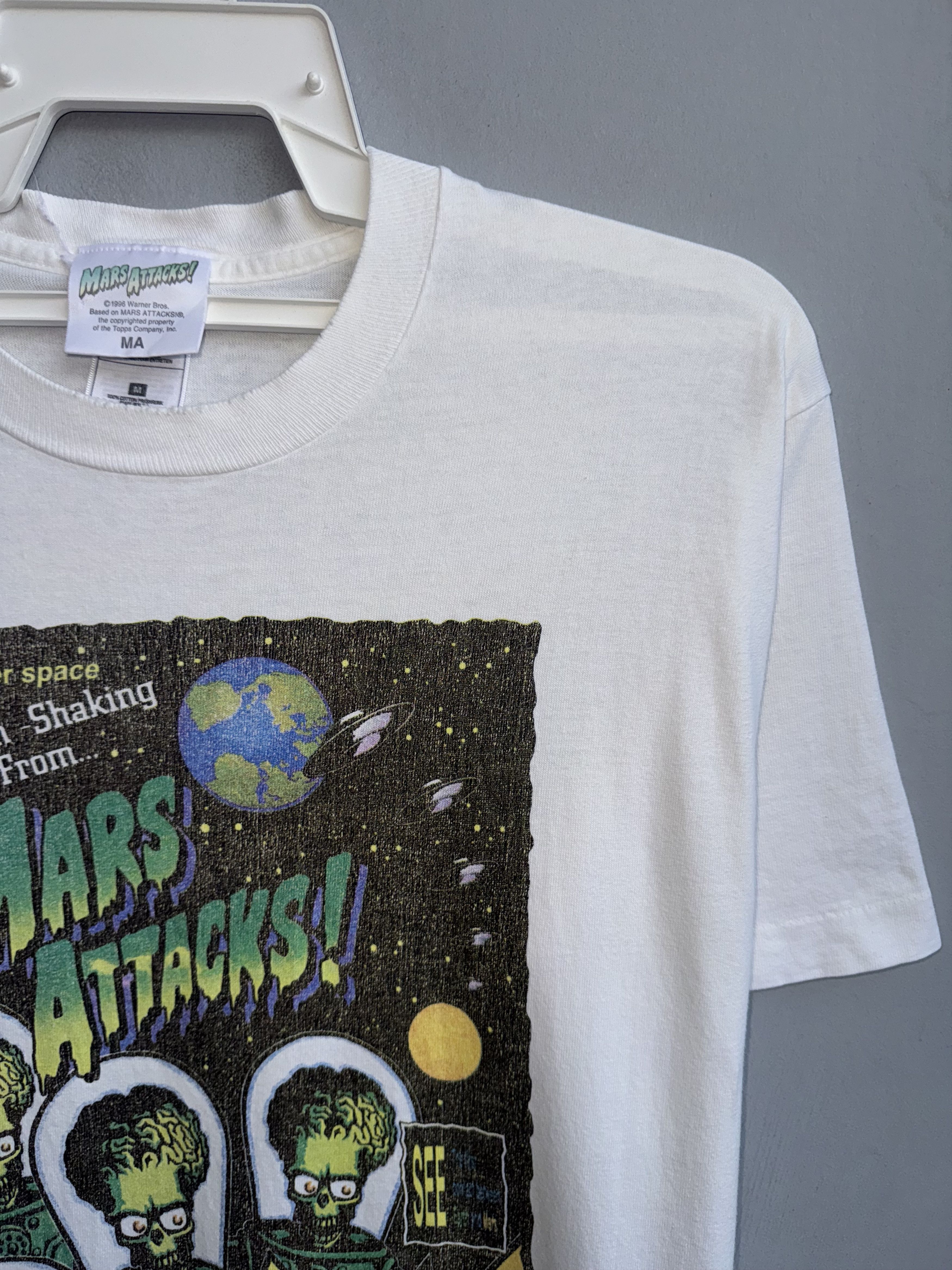 Vintage Mars Attacks 1996's Promotion Vintage Shirt Size US M / EU 48-50 / 2 - 2 Thumbnail
