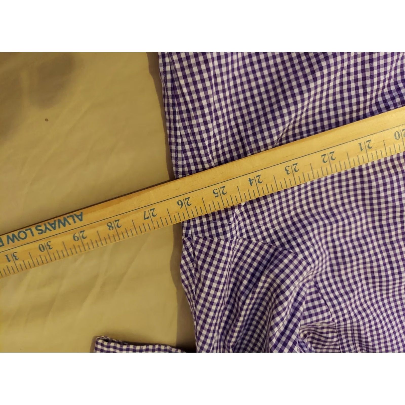 Polo Ralph Lauren Polo Ralph Lauren Shirt Mens L Purple Dress Button Cotton Size 42R - 6 Thumbnail