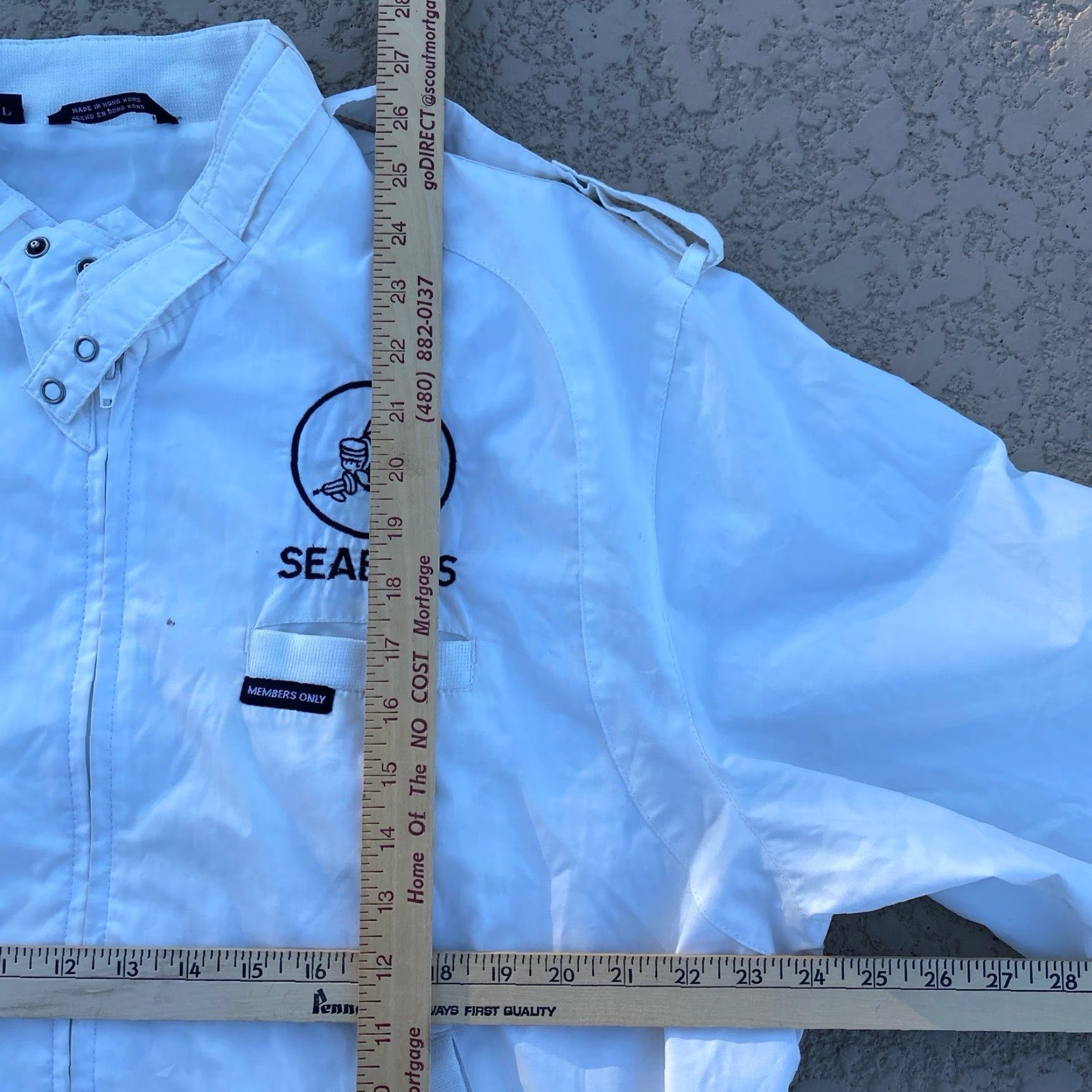 Members Only VINTAGE Members Only Seabees Logo White Jacket Coat Large Size US L / EU 52-54 / 3 - 5 Thumbnail