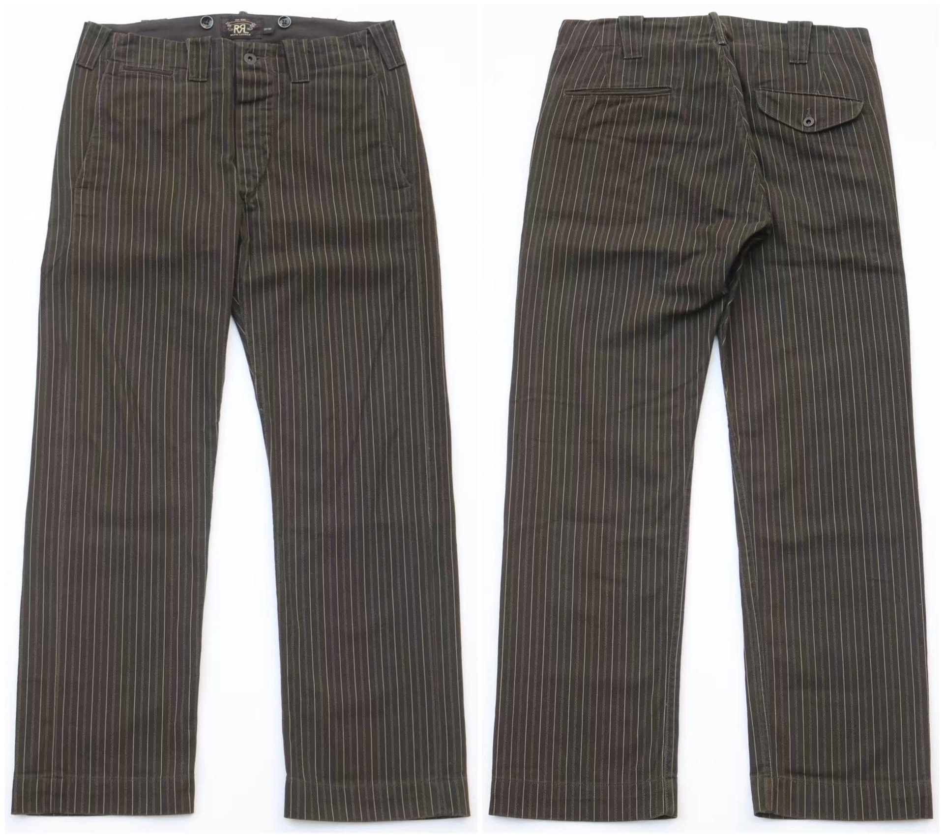 RRL Ralph Lauren RRL Vintage Striped Cargo Pants Depp Size US 30 / EU 46 - 1 Thumbnail