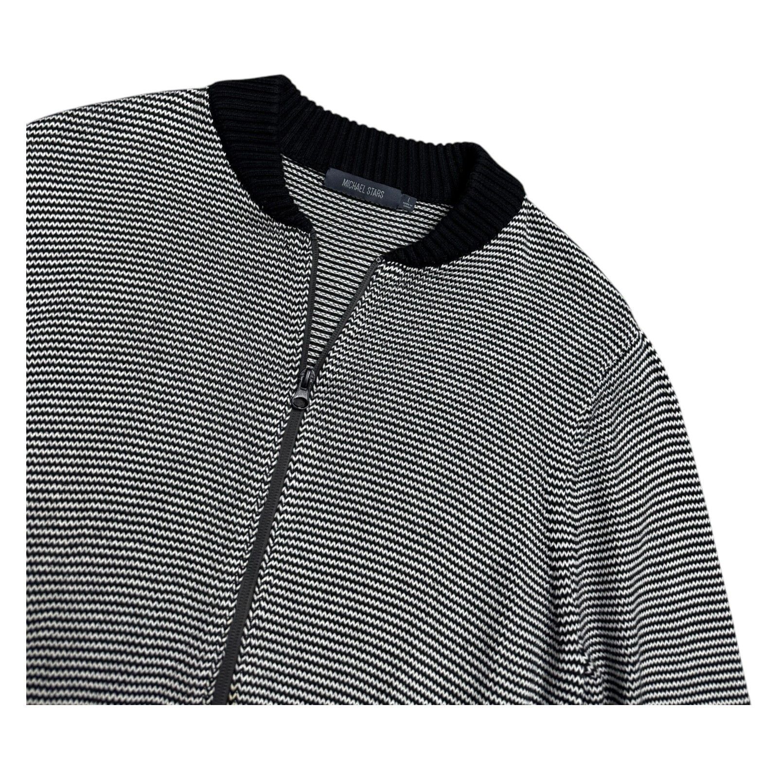 Michael Stars MICHAEL STARS Striped Zip Sweater Cardigan Jacket Large Size US L / EU 52-54 / 3 - 4 Thumbnail