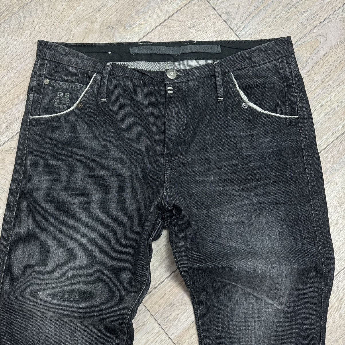 G-Star Vintage Y2K Gstar Muse Jack Avant Garde Black Denim Jeans Size 29" - 4 Thumbnail