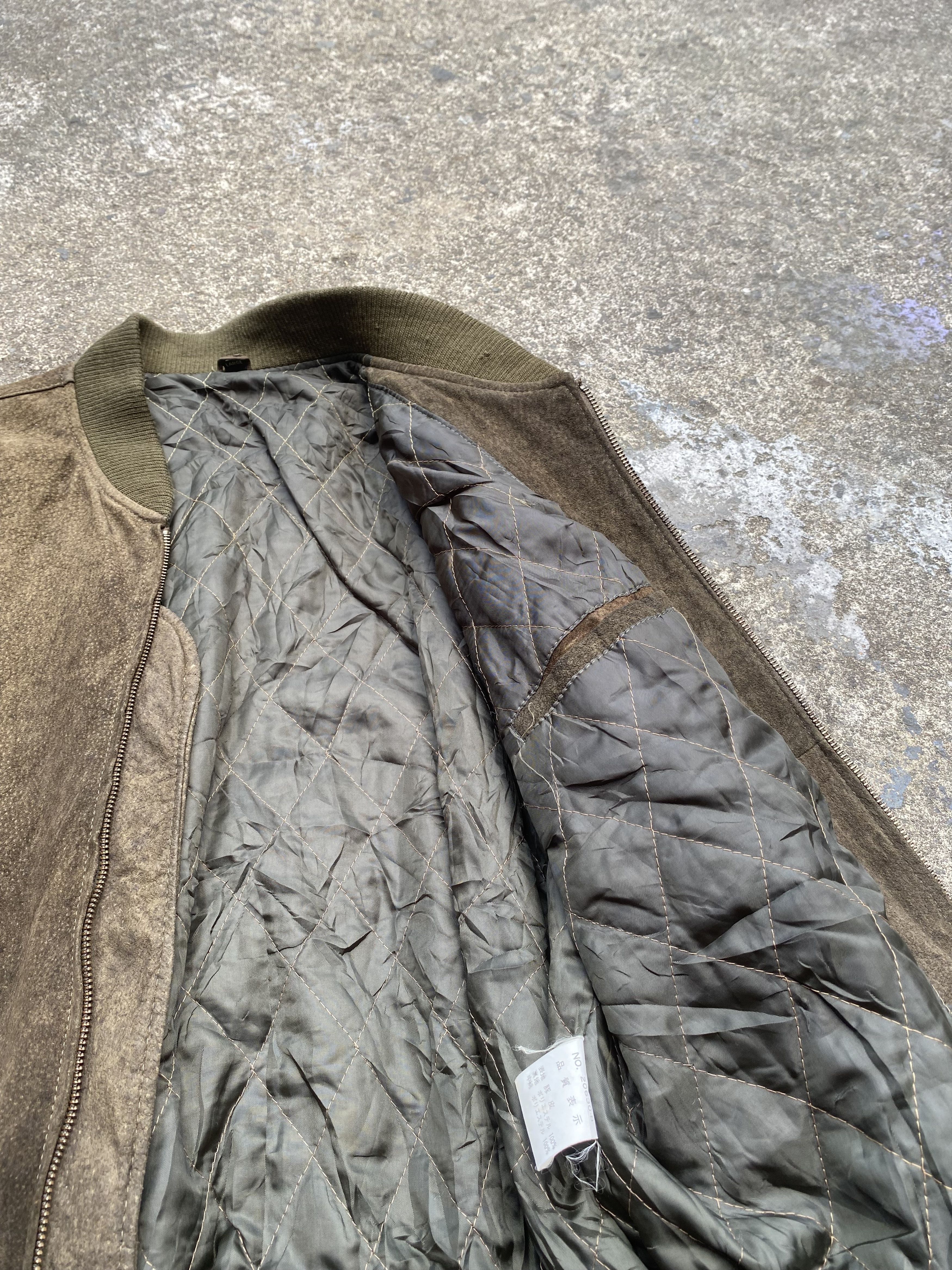Designer × Vintage Vintage Korean Tailored Pigskin Suede Bomber Flight Jacket Size US M / EU 48-50 / 2 - 2 Thumbnail