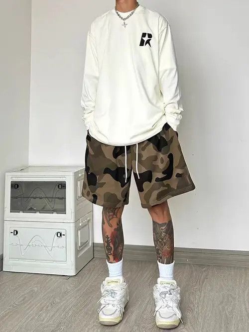 Japanese Brand Honoka x Jyoge Camouflage Vintage Niche High Street Shorts Size US 32 / EU 48 - 4 Thumbnail