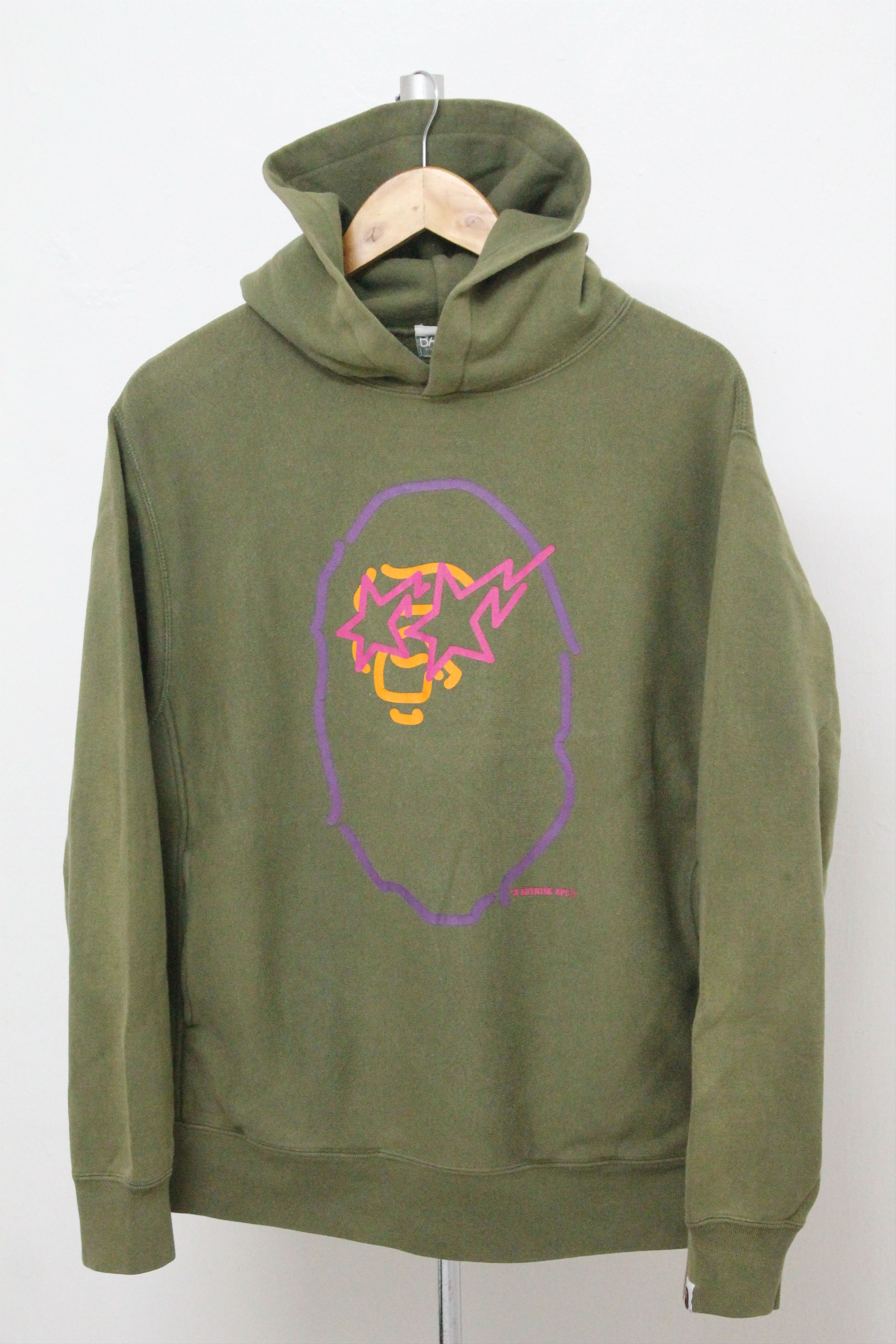 Bape A BATHING APE BAPESTA Pullover Hoodie Sweater size M. Size US M / EU 48-50 / 2 - 2 Thumbnail