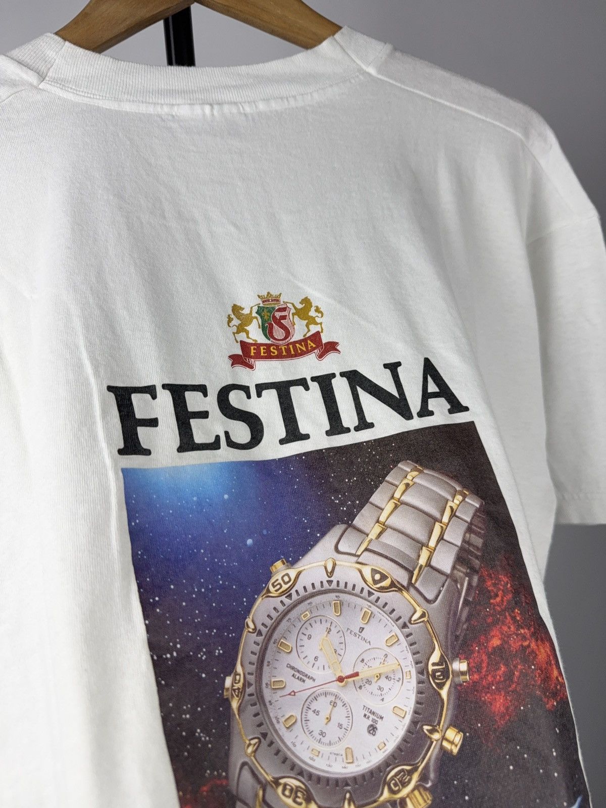 Vintage Vintage Retro 1998 Festina Tour de France Promo Watch Tee L Size US L / EU 52-54 / 3 - 14 Thumbnail