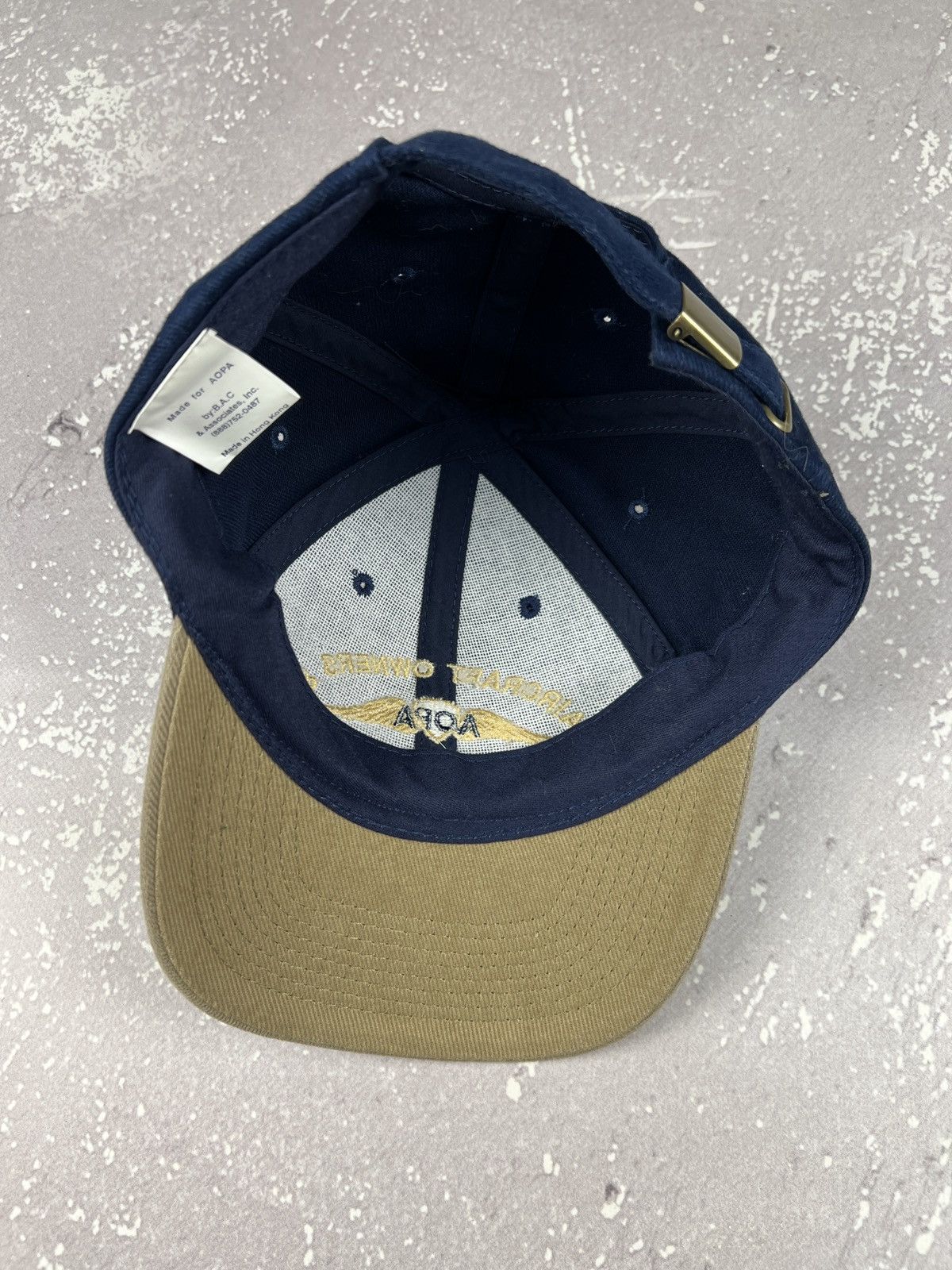 Vintage AOPA Aircraft Owners Pilots Association Cap Hat Blue/Beige Size ONE SIZE - 6 Thumbnail
