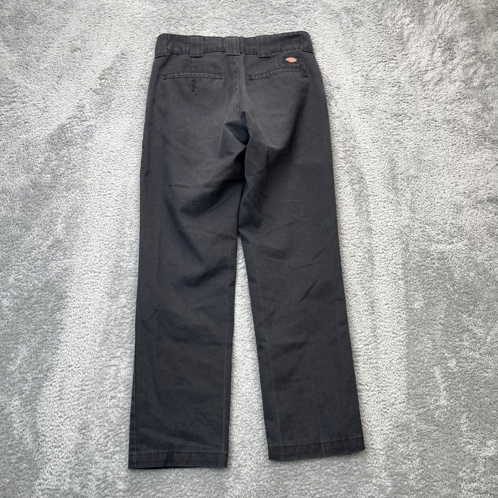 Dickies Dickies Pants Mens 29x30 Black Flex 850 Slim Fit Tapered Leg Chino Cotton Casual Sl m Size US 29 - 2 Thumbnail