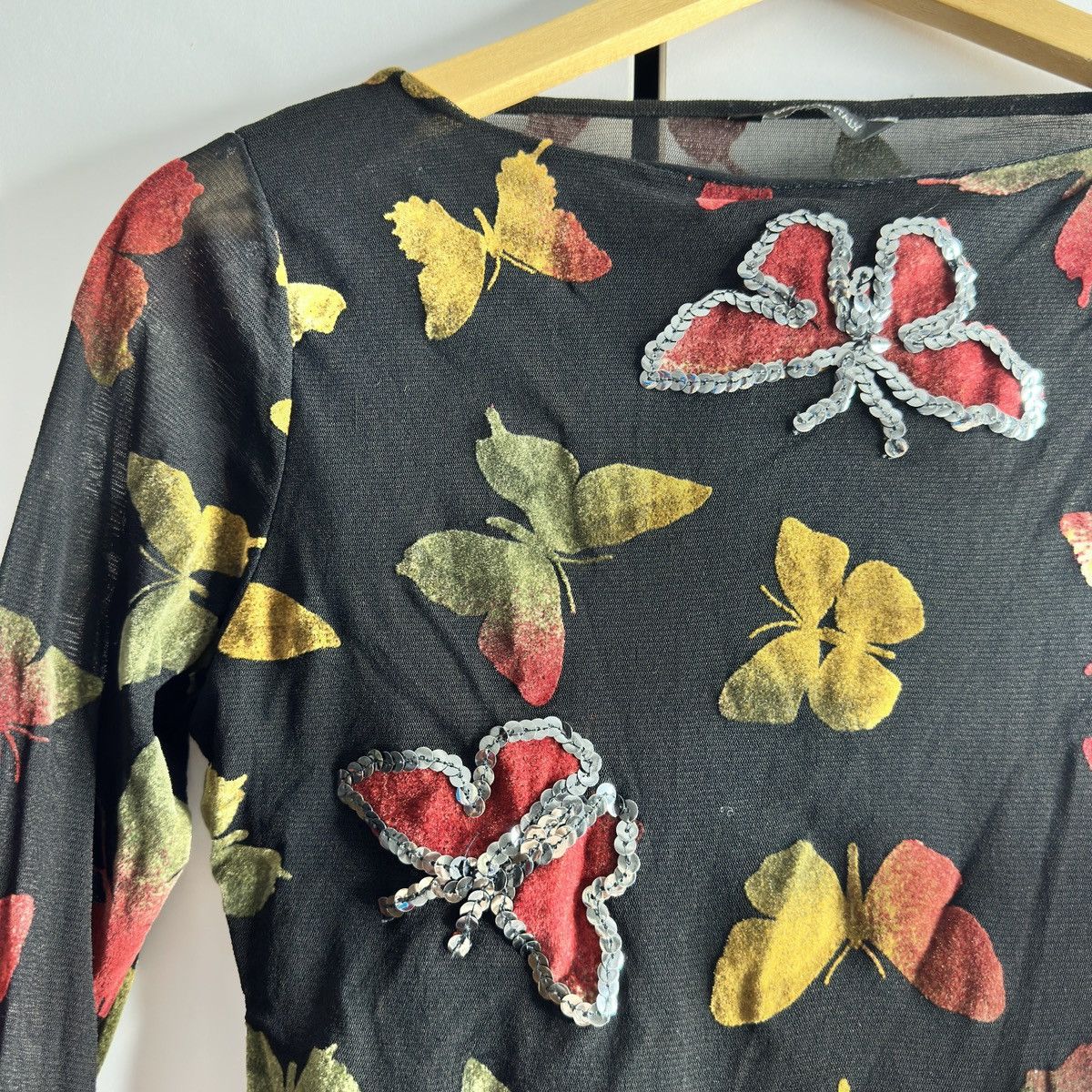 Other mesh blouse with butterflies made in Italy Size S / US 4 / IT 40 - 3 Thumbnail