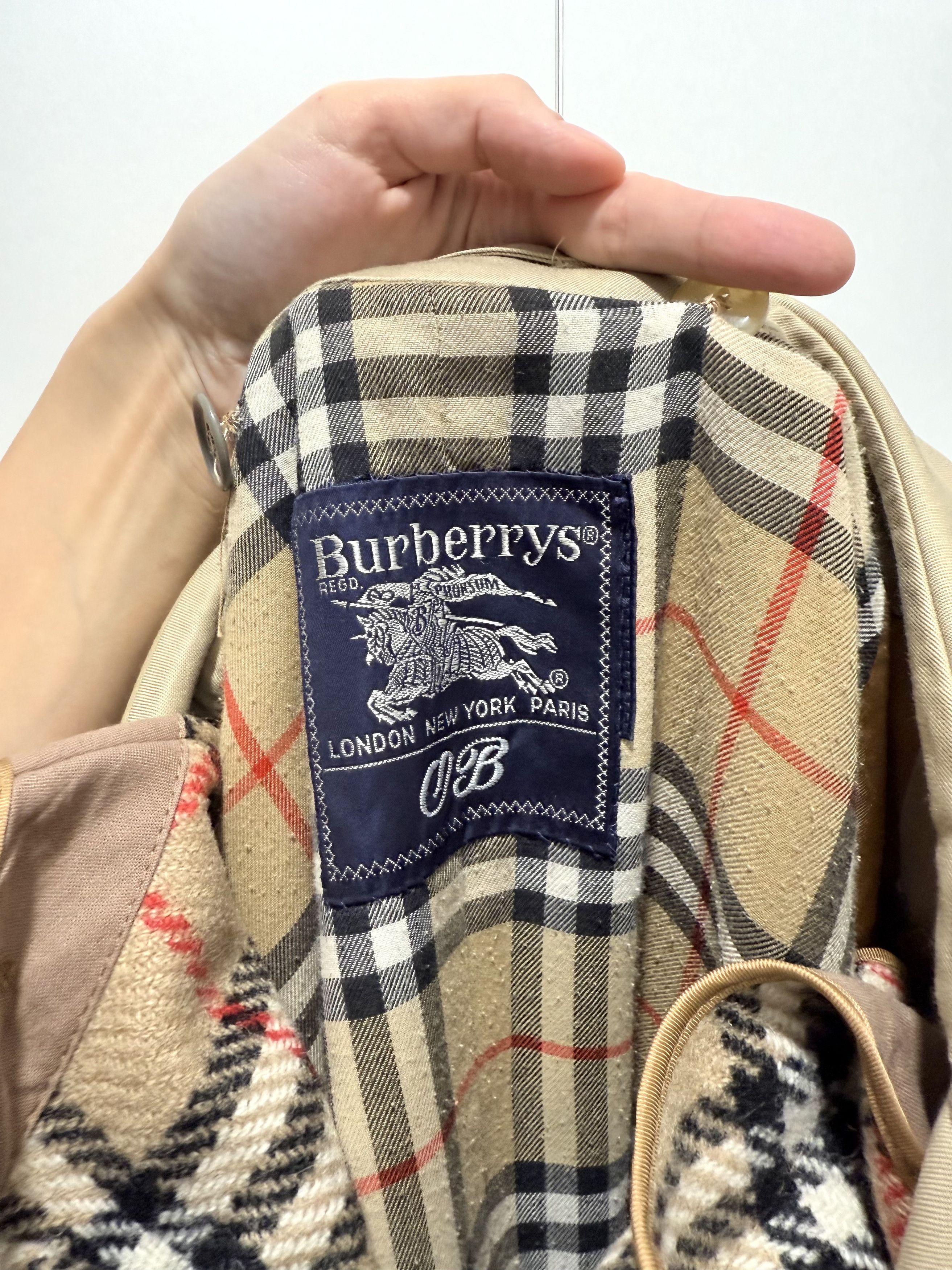 Burberry Women's Vintage Burberry Beige Wool Lined Long Trench Coat Size XL / US 12-14 / IT 48-50 - 4 Thumbnail