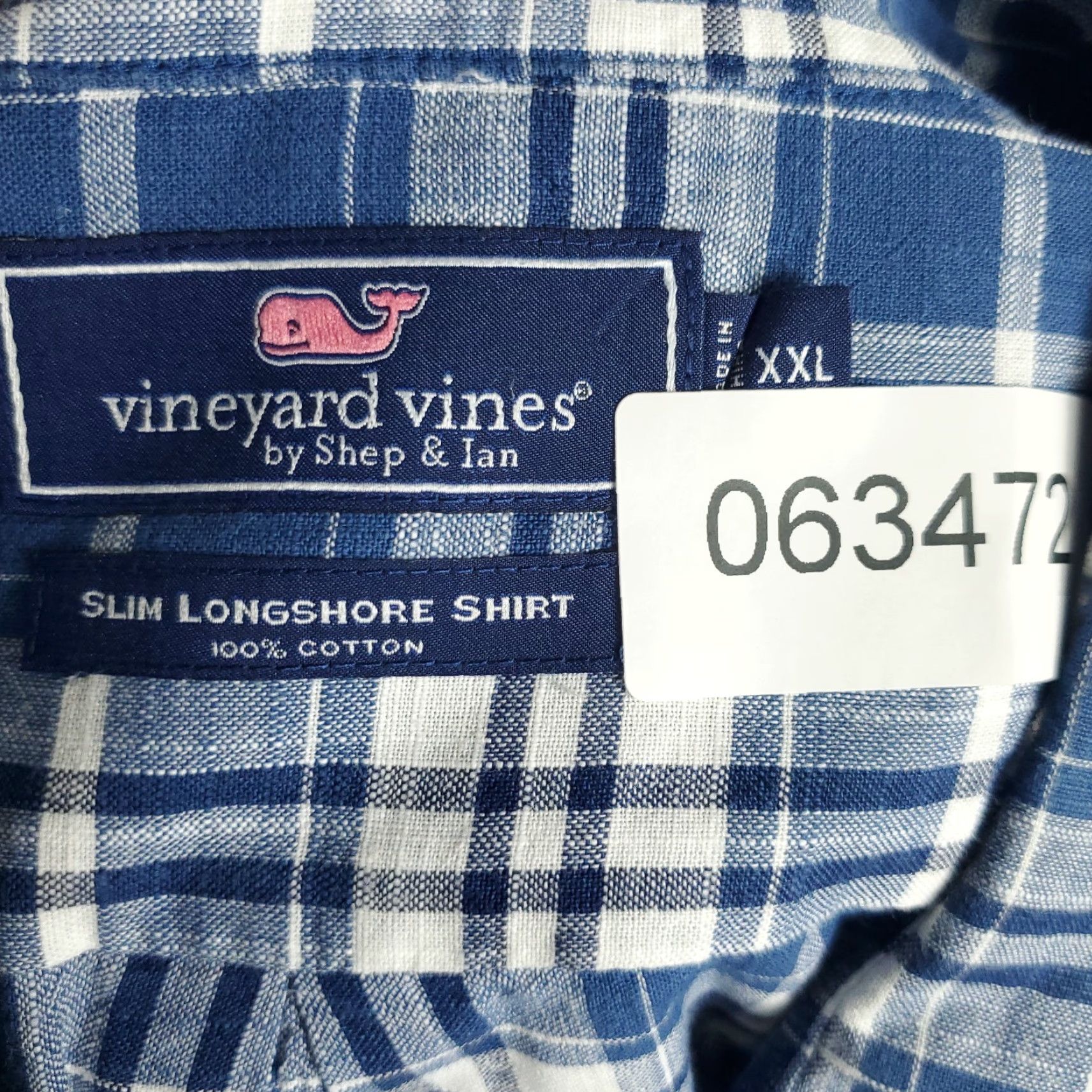 Vineyard Vines Vineyard Vines Shirt 2XL Mens Blue Plaid Long Sleeve Button-Up Cotton Classic Preppy Size US XXL / EU 58 / 5 - 7 Thumbnail
