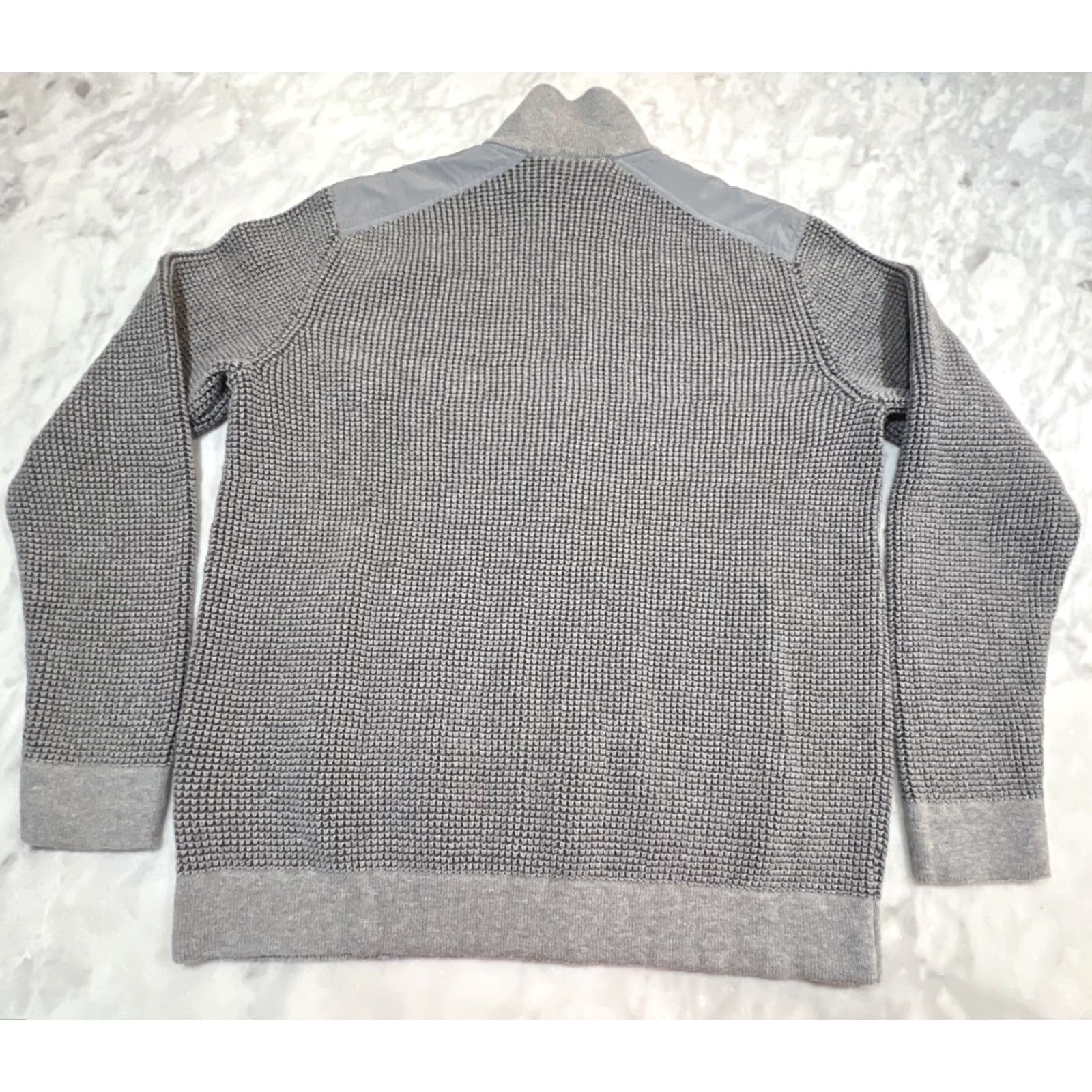 Calvin Klein VINTAGE Calvin Klein Sweater Men L Ribbed Knit Cotton Mock Neck Full Zip Jacket Gray Size US L / EU 52-54 / 3 - 4 Thumbnail