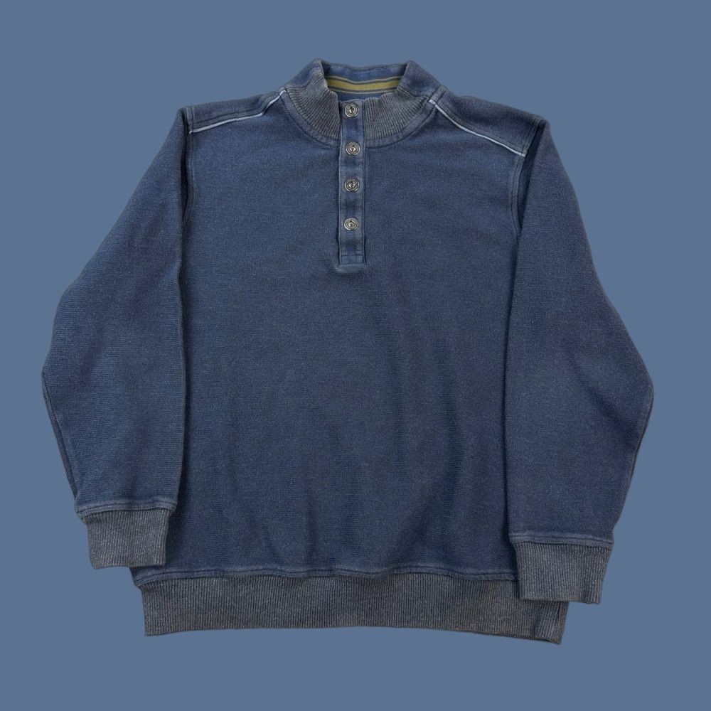 Tommy Bahama Tommy Bahama Sweater Mens Large Blue 1/4 Snap Mock Neck Pullover Golf Casual Shirt Size US L / EU 52-54 / 3 - 1 Thumbnail