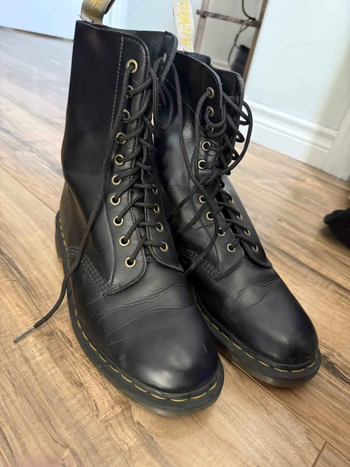 Dr. Martens Dr. Martens Boots 1490 Vegan Leather Combat Boots Size US 11 / EU 44 - 3 Thumbnail