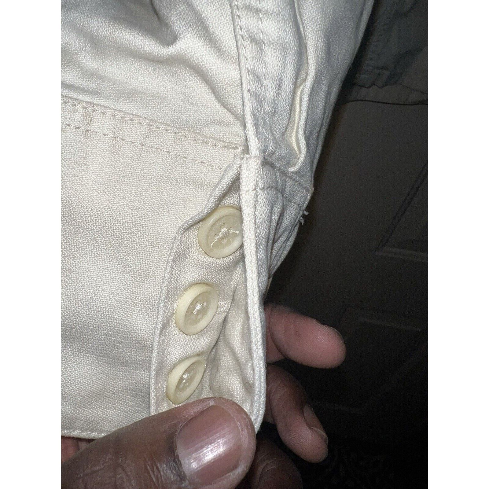 Tommy Jeans Tommy Hilfiger Trucker Denim Jacket White Womens Large Chore Size L / US 10 / IT 46 - 4 Thumbnail