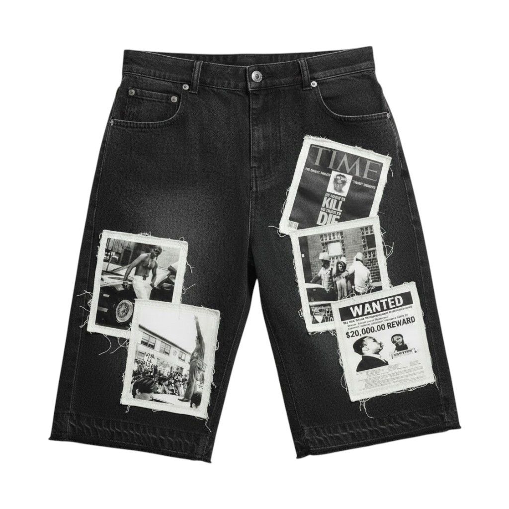 Other Fraternal Desires 'WATTBA' Black Jeans Shorts Size US 36 / EU 52 - 1 Preview
