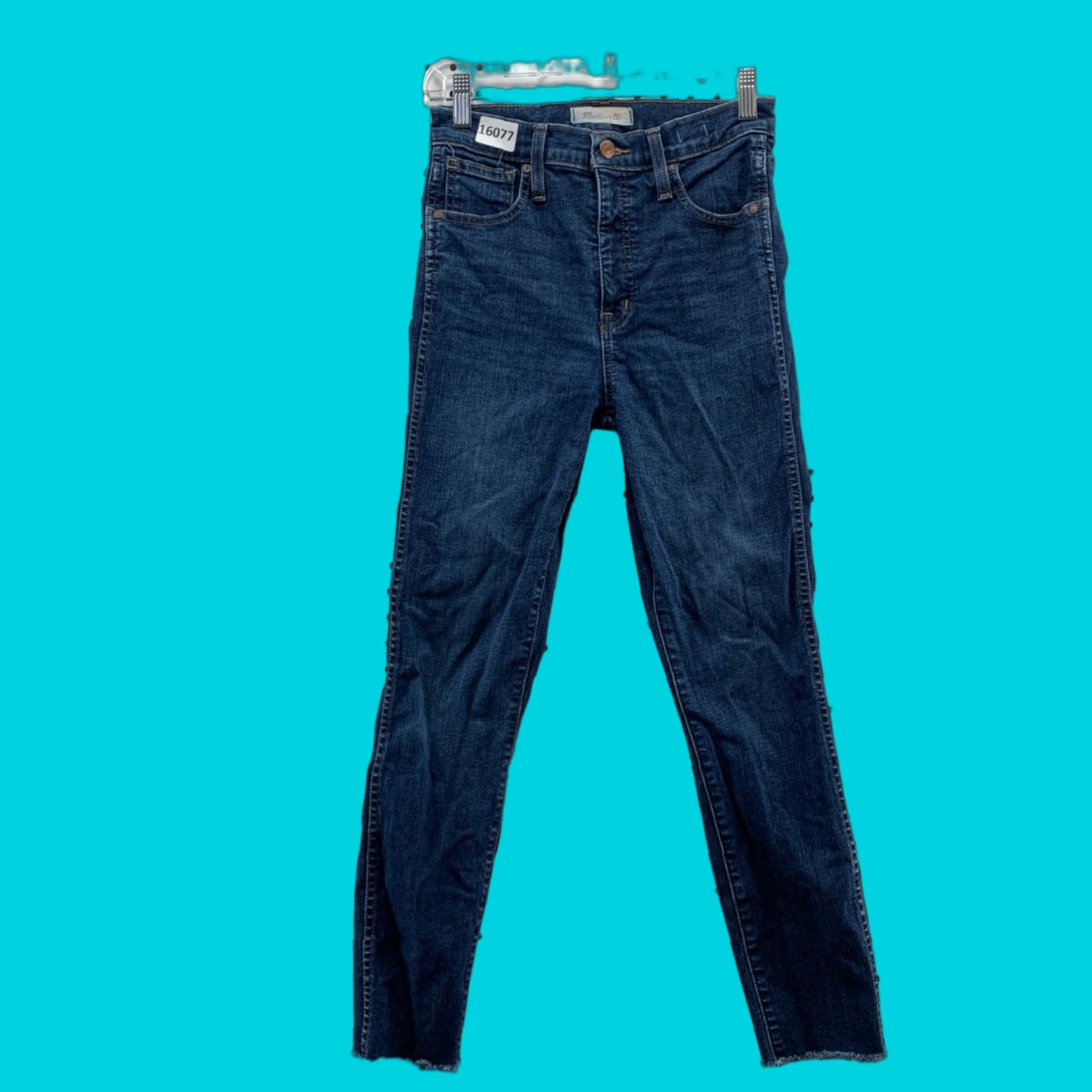 Madewell Madewell Jeans Skinny 26 Women High Rise Stretch Denim Blue 10" Raw Hem XS? Wait. Size 26" / US 2 / IT 38 - 1 Thumbnail