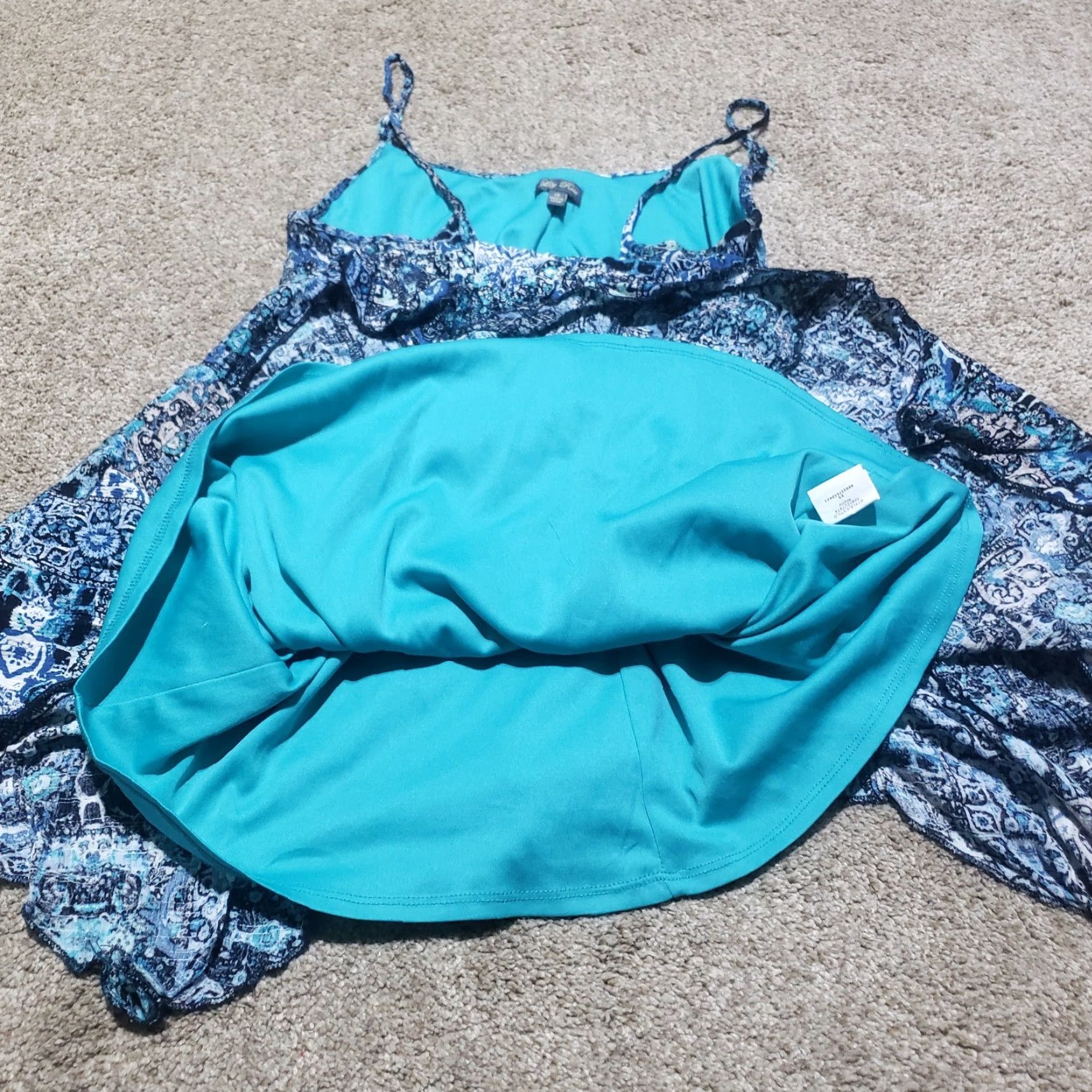 Vintage Lily Rose Blue Floral Dress Slip Sleeveless Strappy Adult Women's Size XS Size XS / US 0-2 / IT 36-38 - 6 Thumbnail