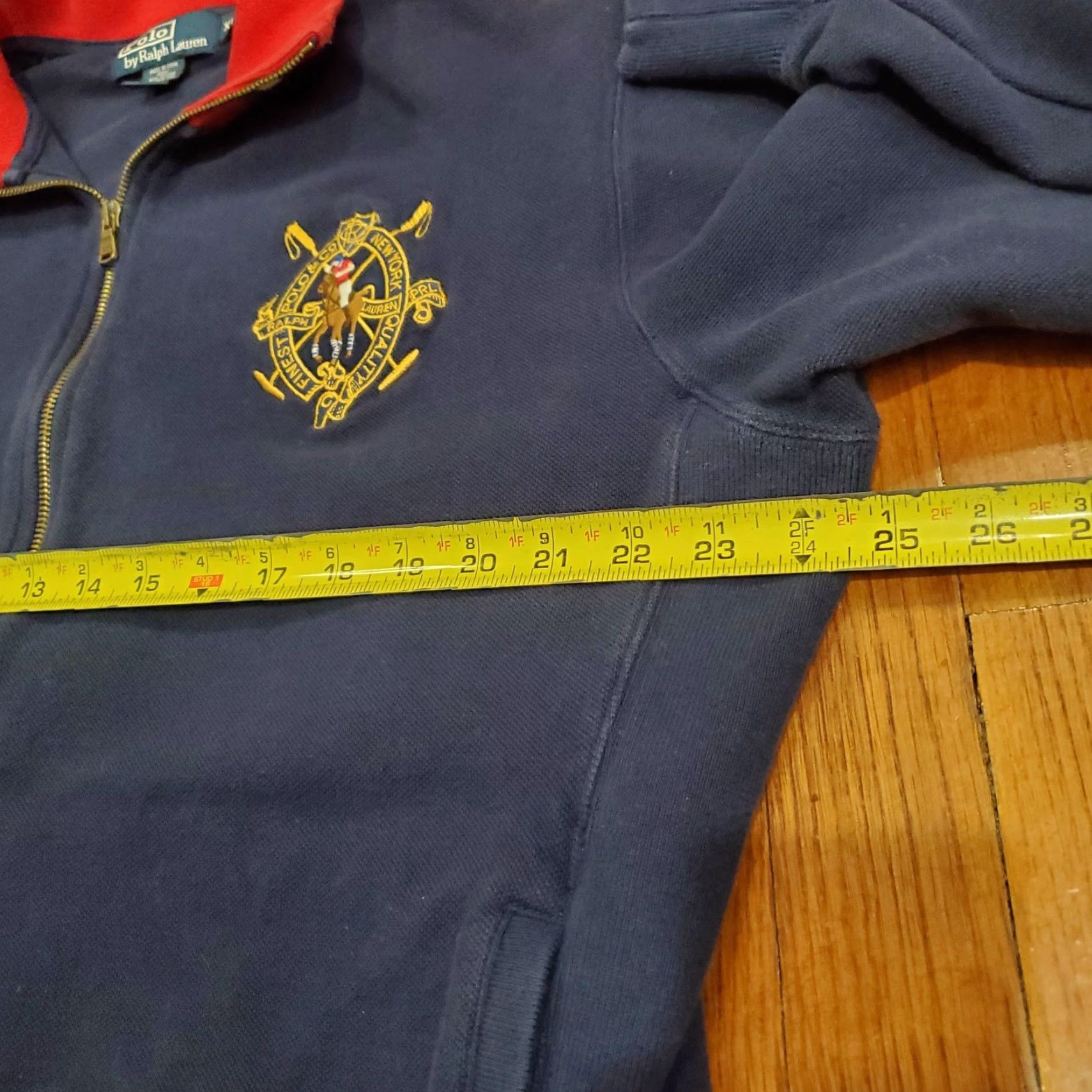Polo Ralph Lauren Polo Ralph Lauren Track Jacket Mens XL Blue Red Full Zip Embroidered Crest Logo Size US XL / EU 56 / 4 - 7 Thumbnail