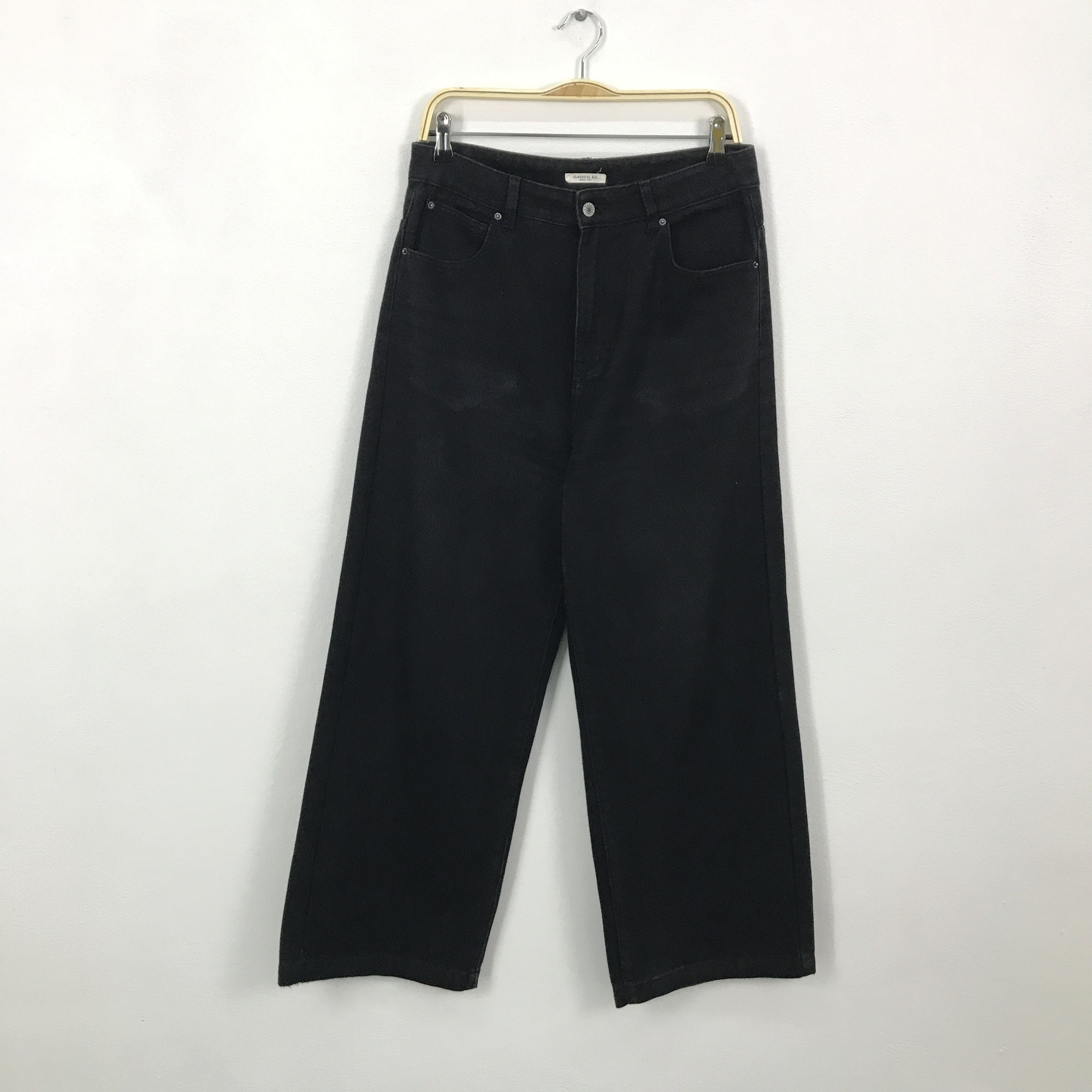Japanese Brand Japan style classical baggy Black denim pants Size US 30 / EU 46 - 1 Thumbnail