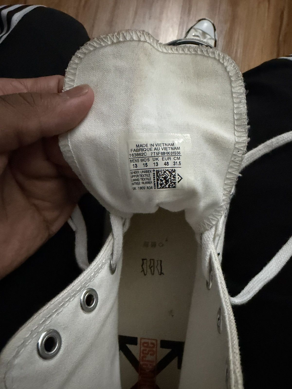 Converse × Off-White Off White x Converse Chuck 70 ‘White’ Size US 13 / EU 46 - 5 Thumbnail