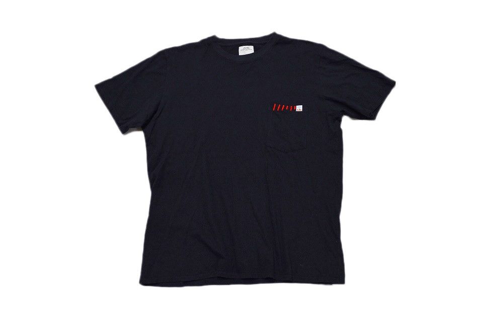 image of Visvim T-Shirts Short Sleeve Chest Pocket Crewneck Cotton Navy, Men's (Size Large)