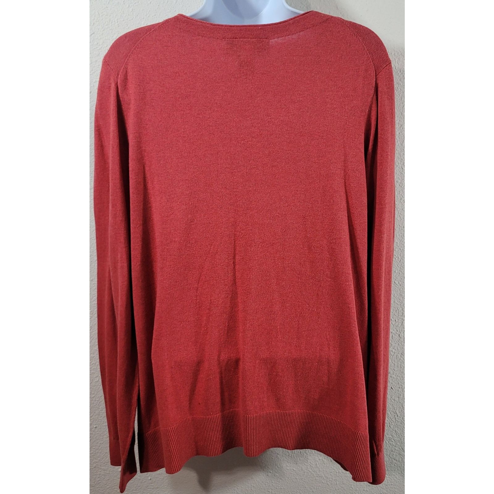 Other Lane Bryant Orange Button Up Cardigan Sweater 18 20 Soft Size XXL / US 16-18 / IT 52-54 - 3 Thumbnail