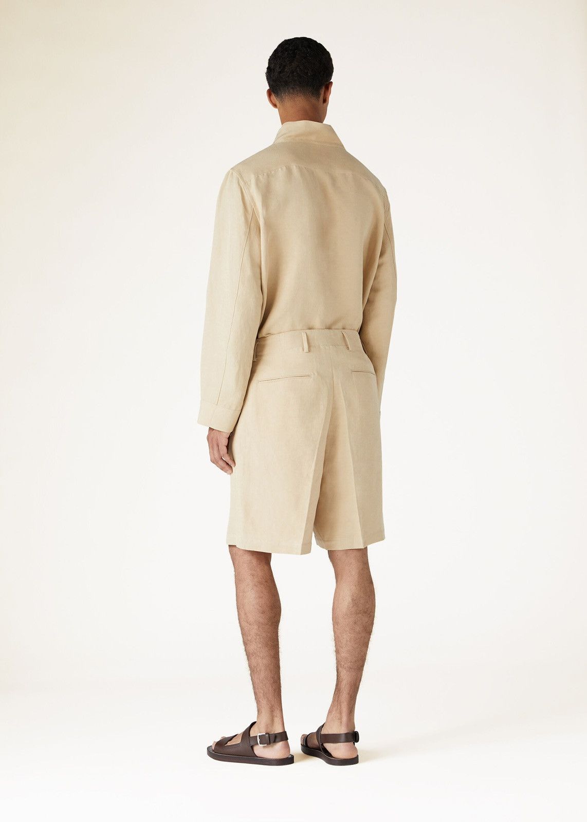 Loro Piana o1srvl11e0325 FAN6945 Biwa Silk Shirt in Beige Size US XL / EU 56 / 4 - 7 Thumbnail