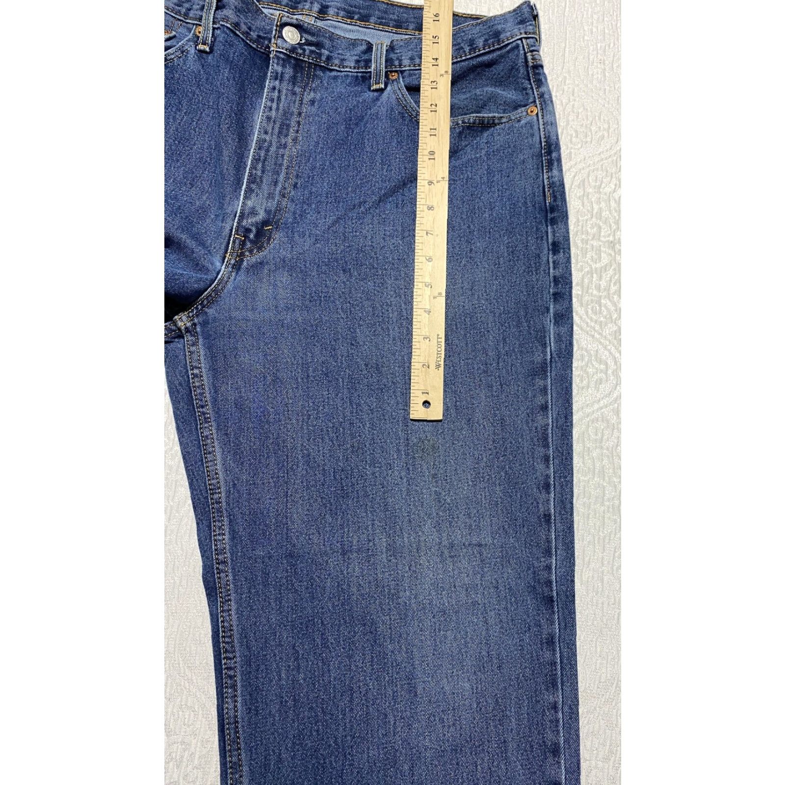 Levi's Levi's 550 Jeans Mens 40x34 Blue Relaxed Fit Tapered Leg Denim Red Tab Mid Wash Size US 40 / EU 56 - 5 Thumbnail
