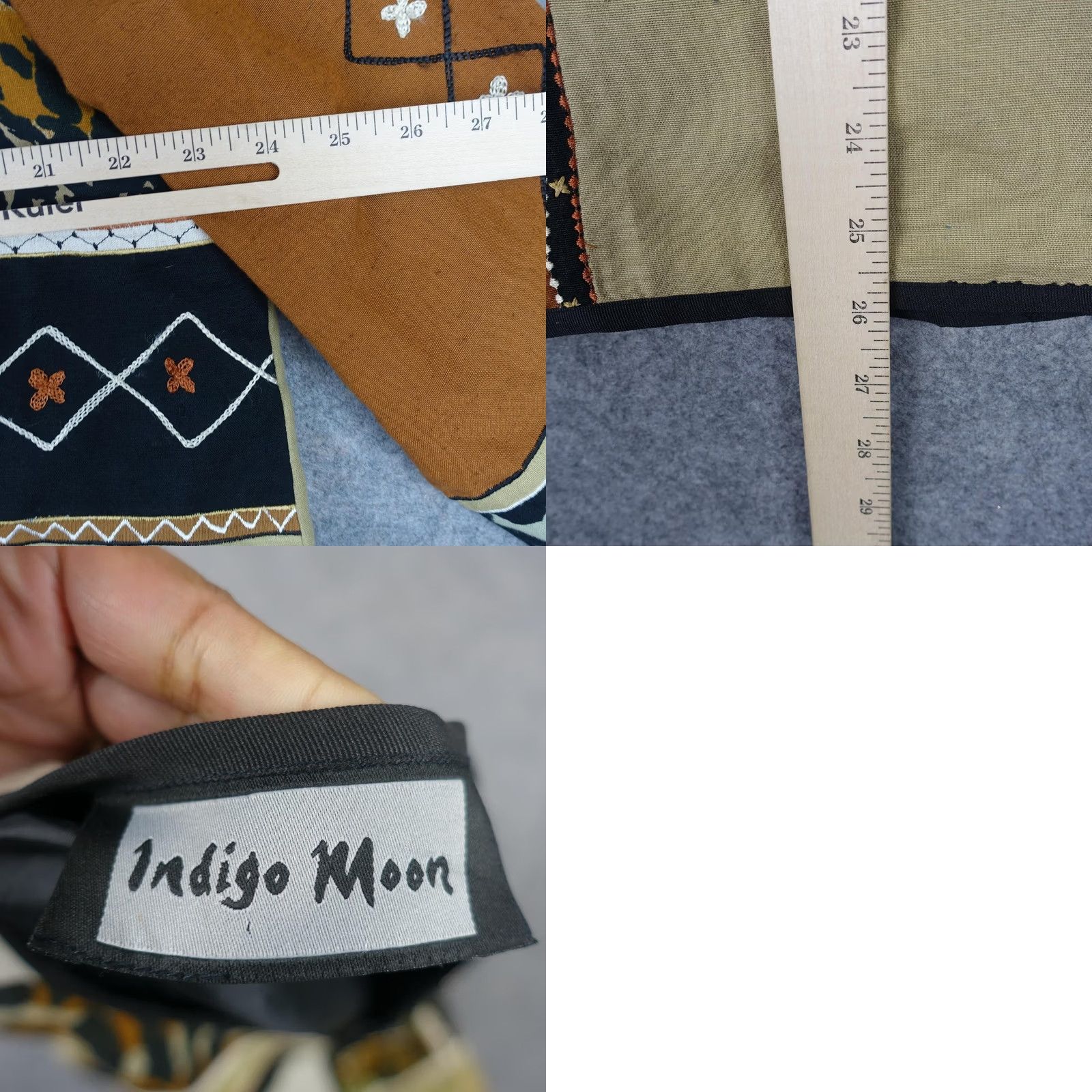 Vintage VINTAGE Indigo Moon Jacket Womens M Black Geometric Embroidered 90s Art Size M / US 6-8 / IT 42-44 - 10 Thumbnail