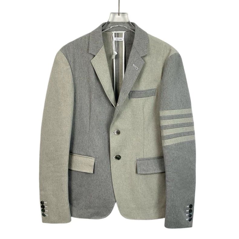 Thom Browne Thom Browne Colorblock Long Sleeve Blazer - dmc Size US M / EU 48-50 / 2 - 1 Thumbnail