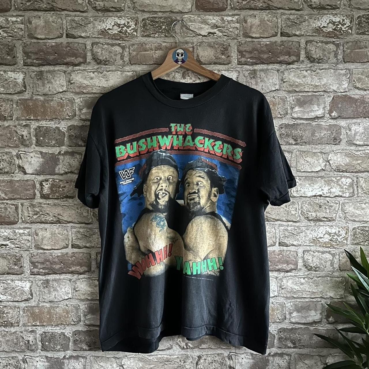 image of Wwf The Bushwackers 1990S Vintage Wrestling Tee T Shirt in Black, Men's (Size Medium)