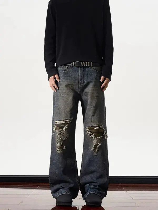 VIBE High street ripped and distressed baggy jeans Size US 30 / EU 46 - 7 Thumbnail