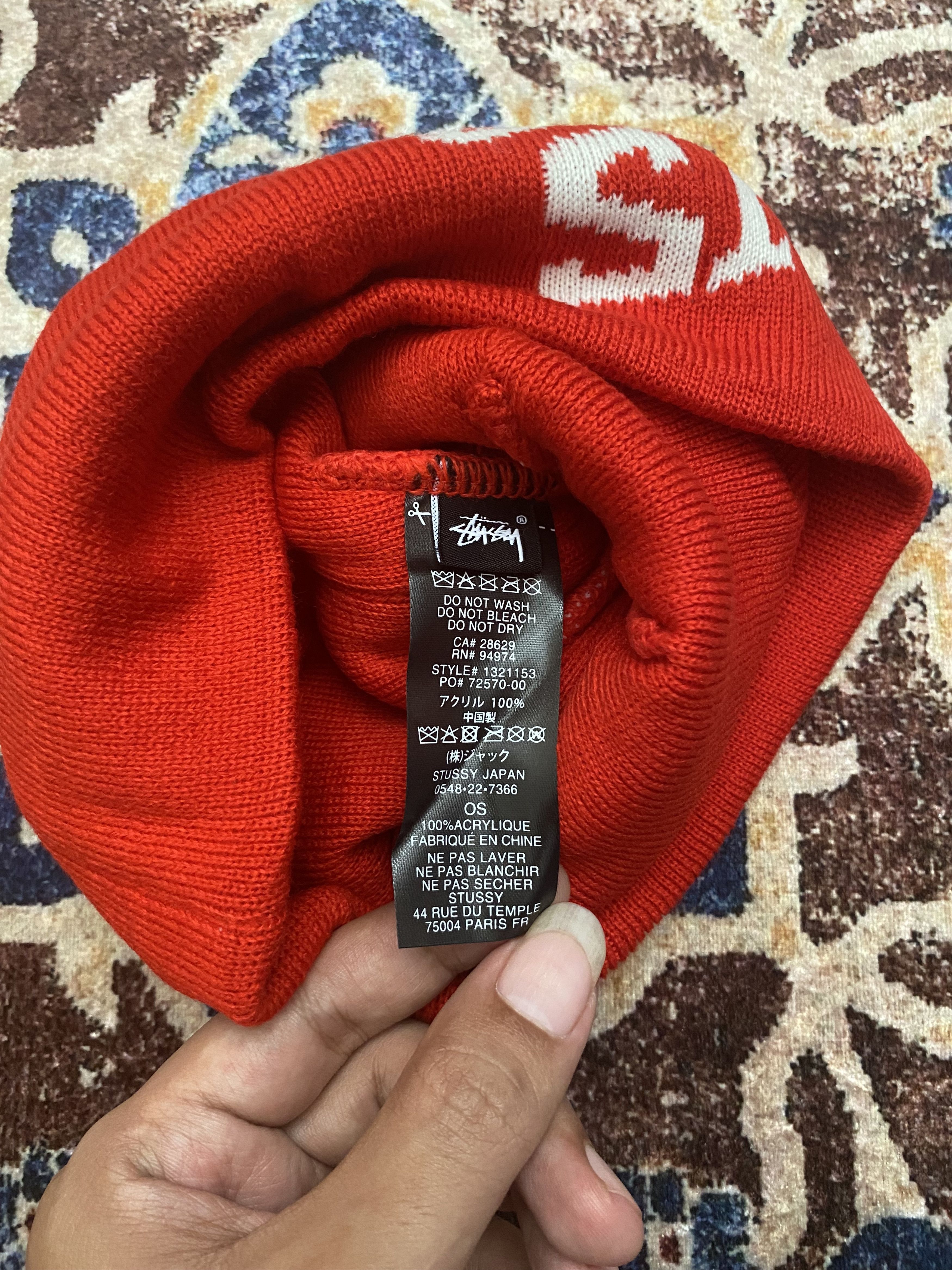 Stussy Stussy Sport Jacquard Skullcap - Red Size ONE SIZE - 2 Thumbnail