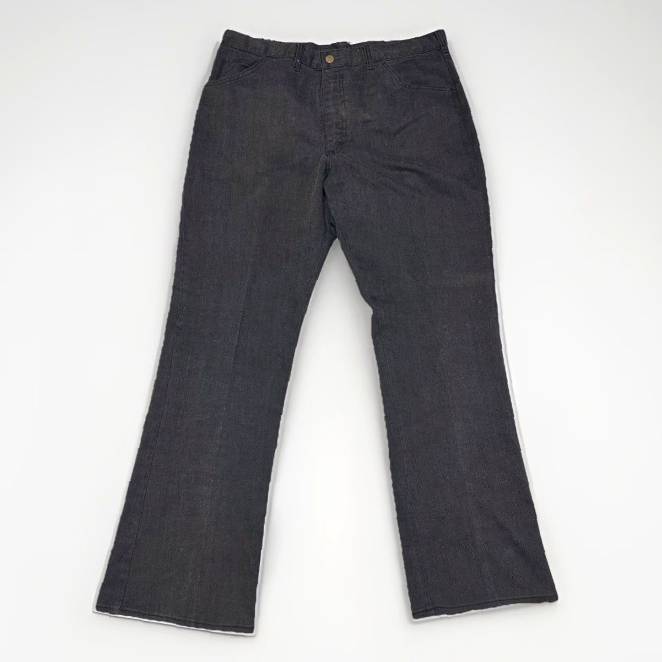 Lee VINTAGE Lee Jeans Bootcut 5-Pocket Denim USA Men 33x32 Blue Inseam 31 Regular Fit 70s Size US 33 - 2 Thumbnail