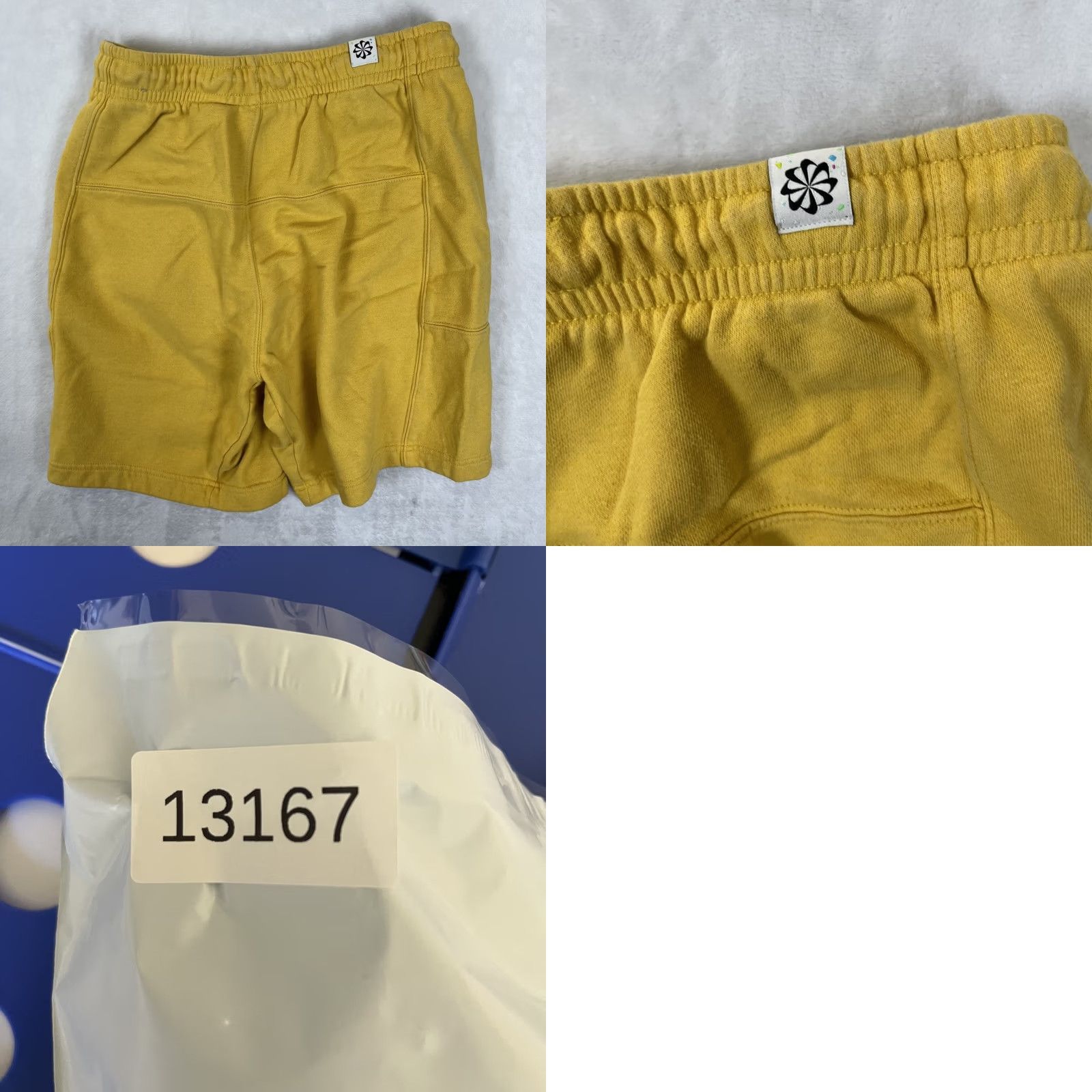 Nike Nike Mens Athletic Shorts Small Yellow Swoosh Fleece Gym Running Y2K Size US 29 - 8 Thumbnail