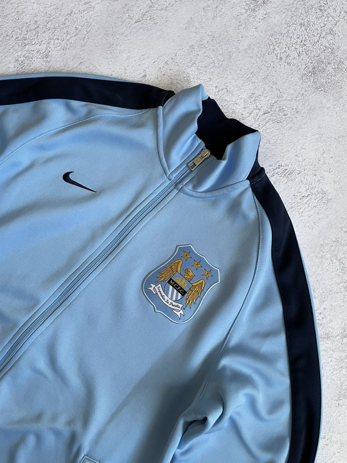 Nike Nike Manchester City 2014/2015 Blue Full Zip Training Jacket Size US M / EU 48-50 / 2 - 3 Thumbnail